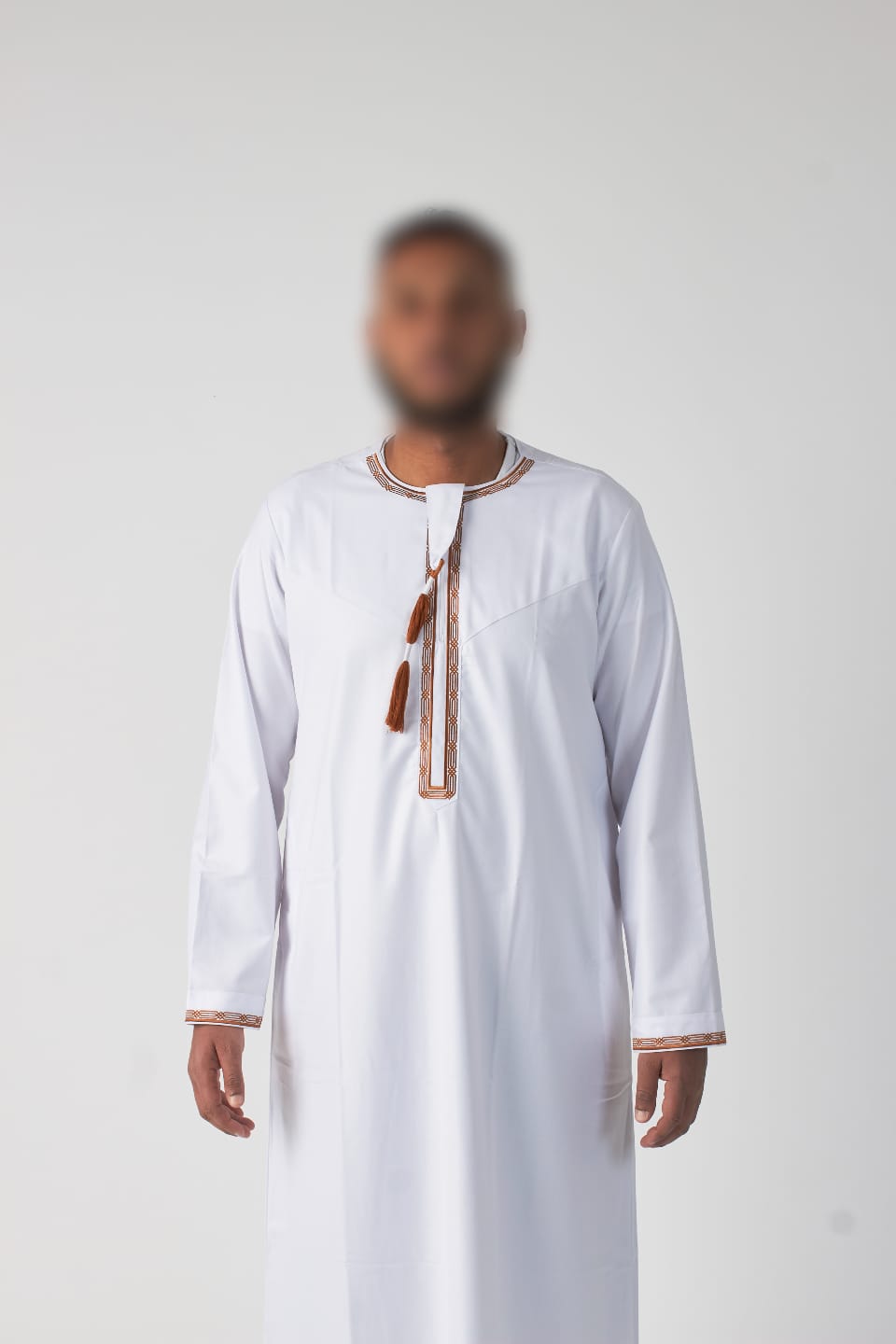 Embroidered Omani Thobe - White