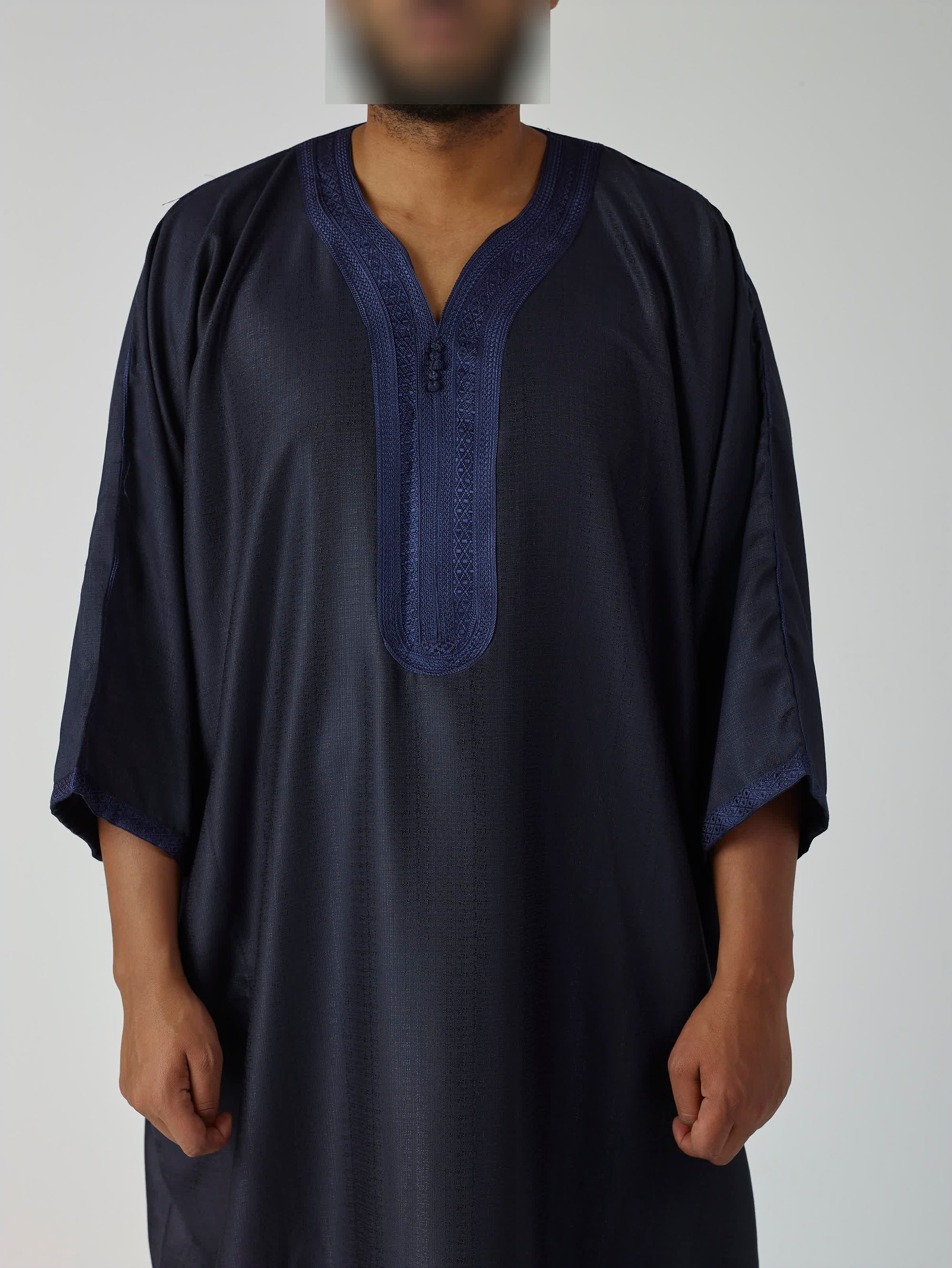 Essential Moroccan Gandoura - Navy Blue