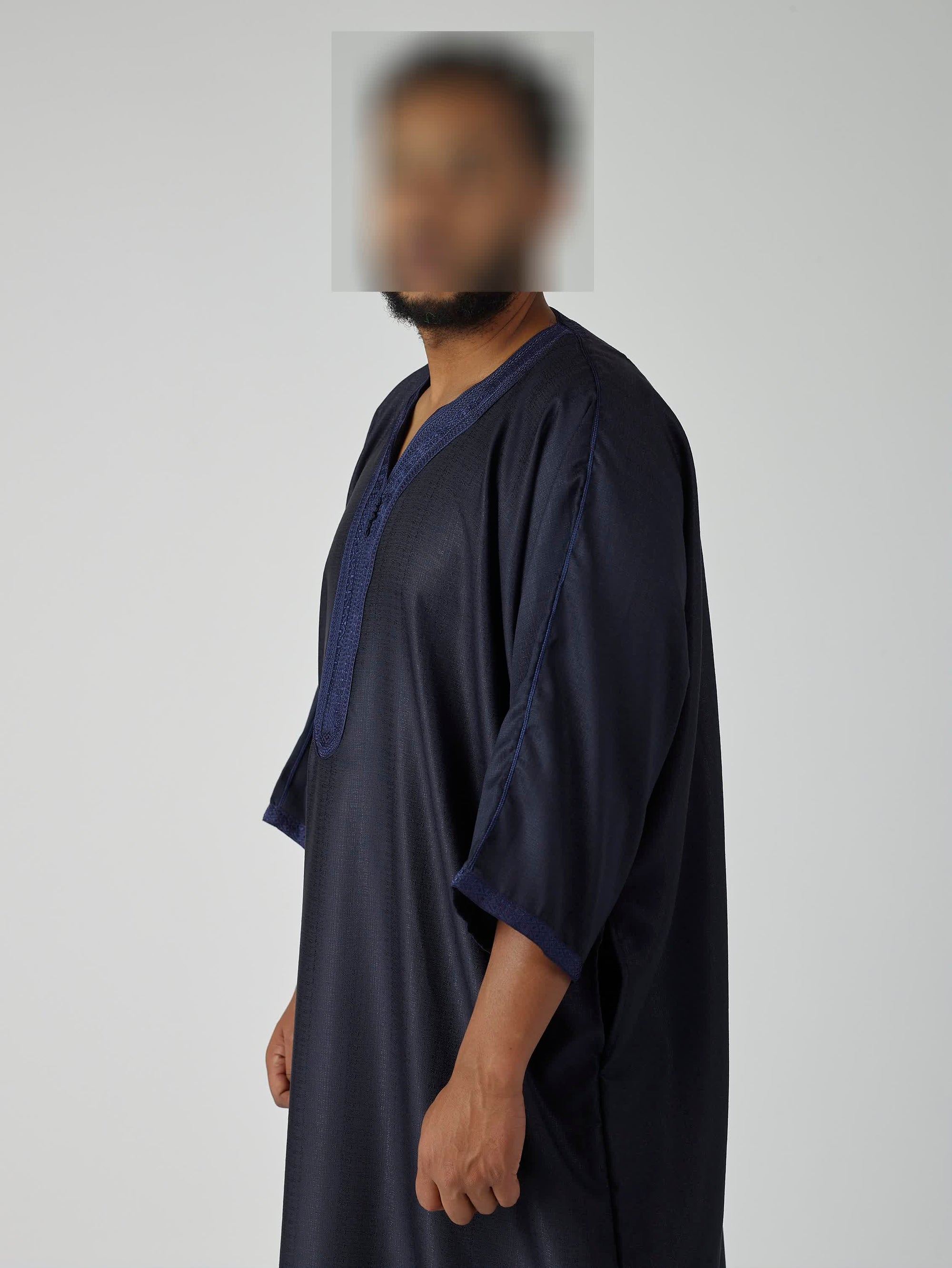 Essential Moroccan Gandoura - Navy Blue