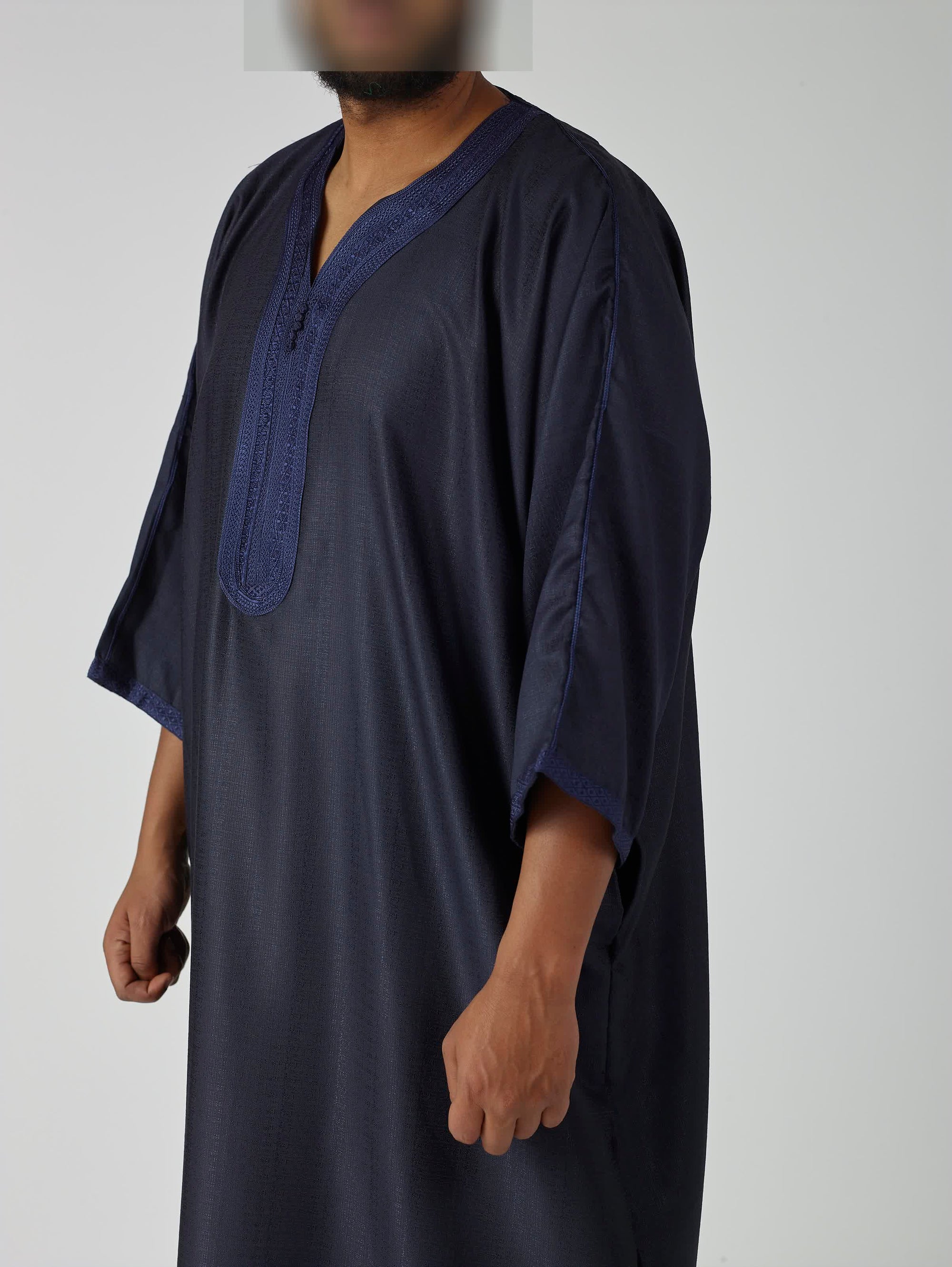 Essential Moroccan Gandoura - Navy Blue