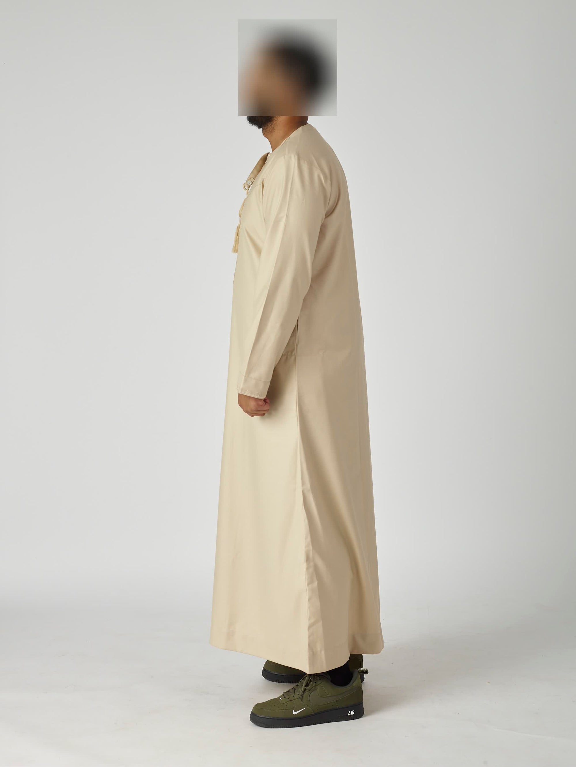 Embroidered Omani Thobe - Cream