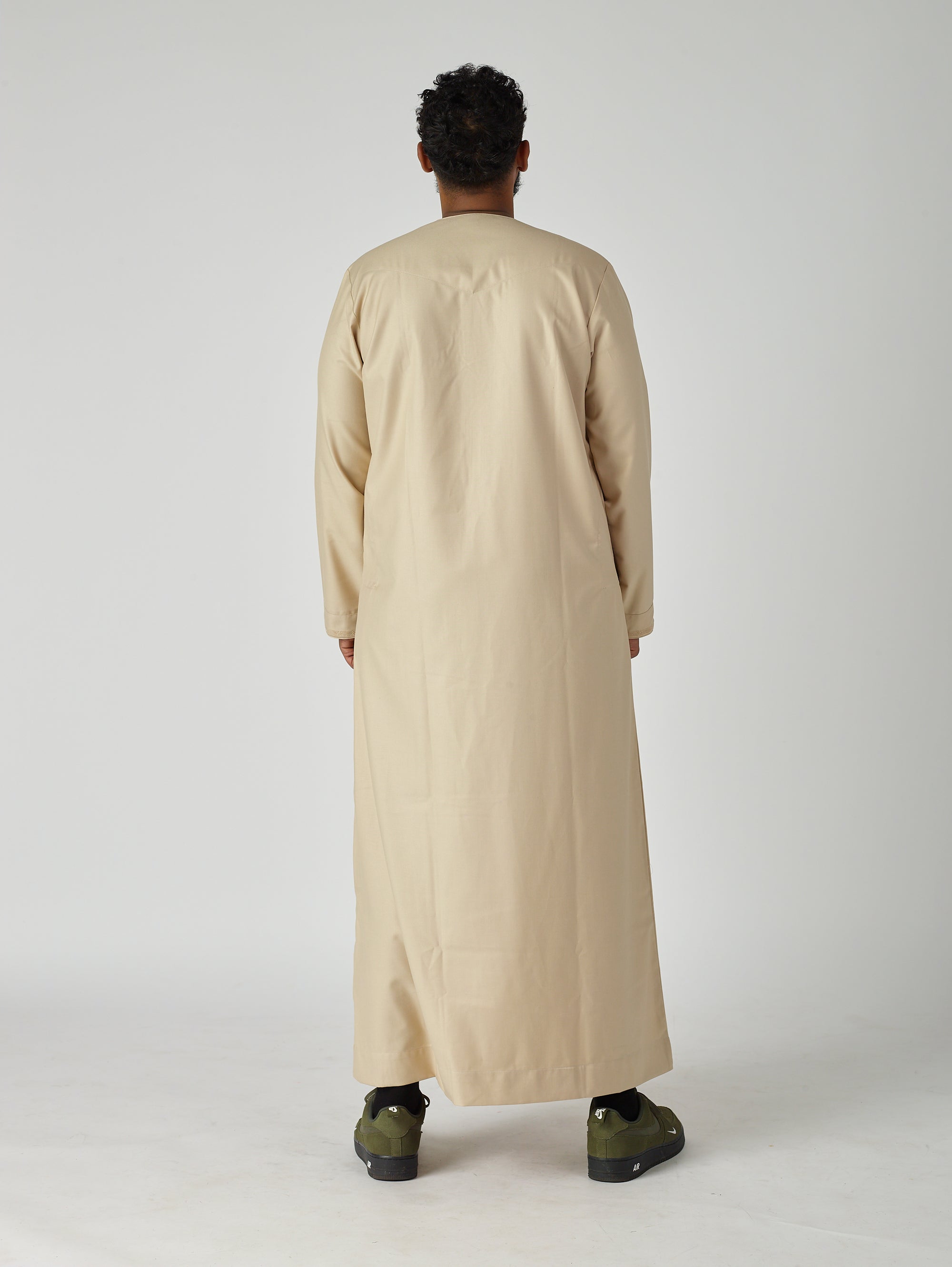 Embroidered Omani Thobe - Cream