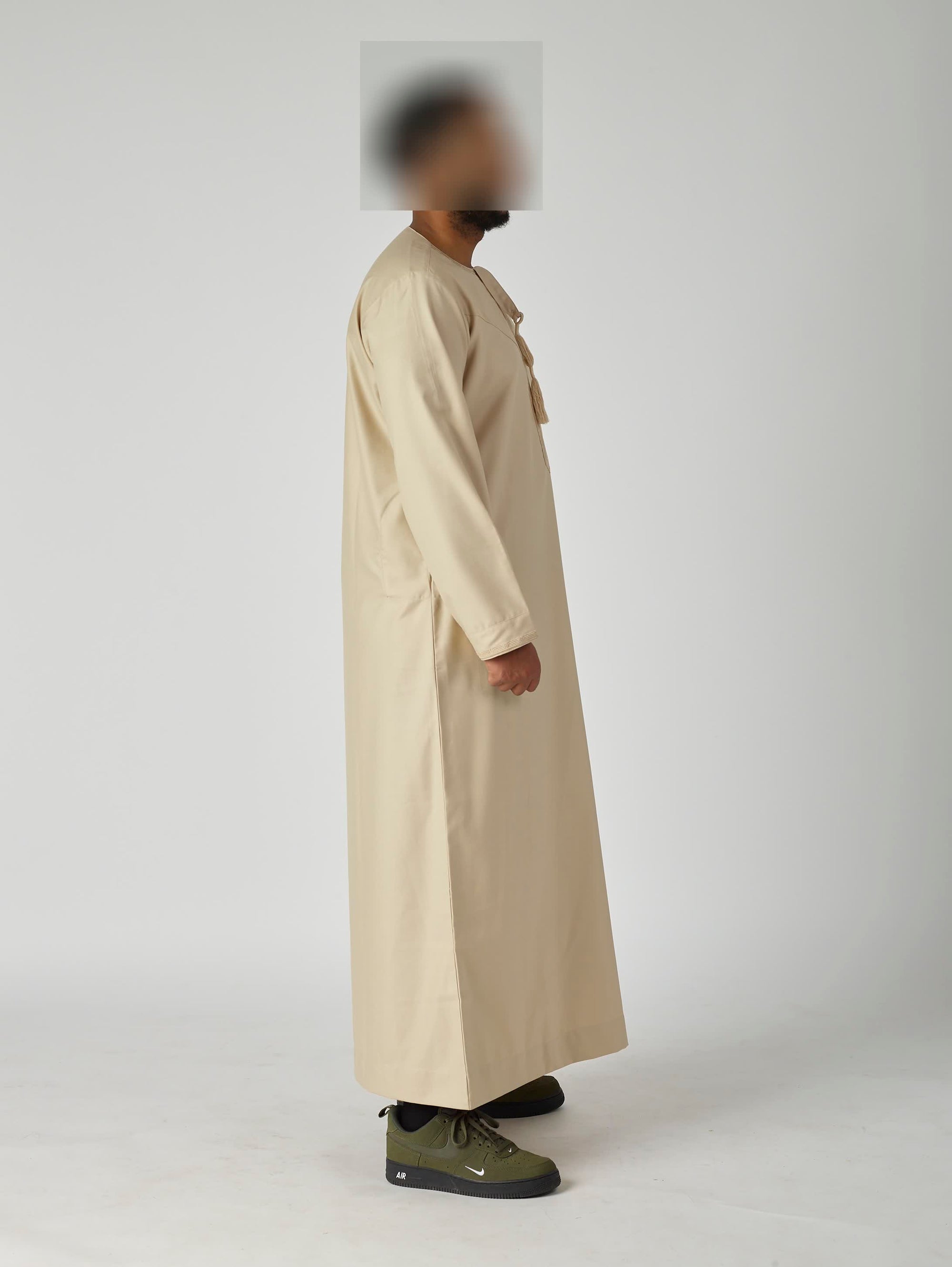 Embroidered Omani Thobe - Cream
