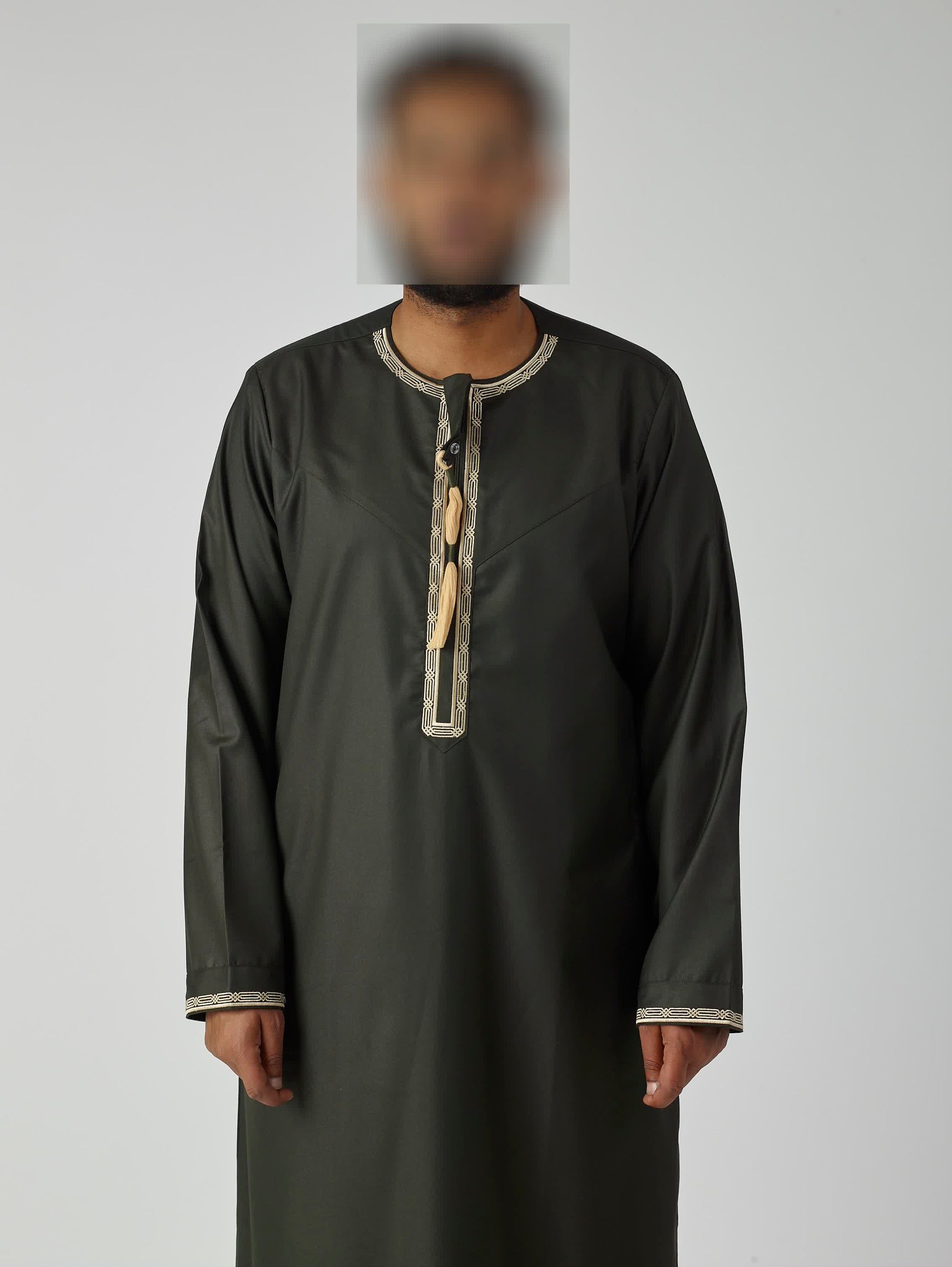 Embroidered Omani Thobe - Green