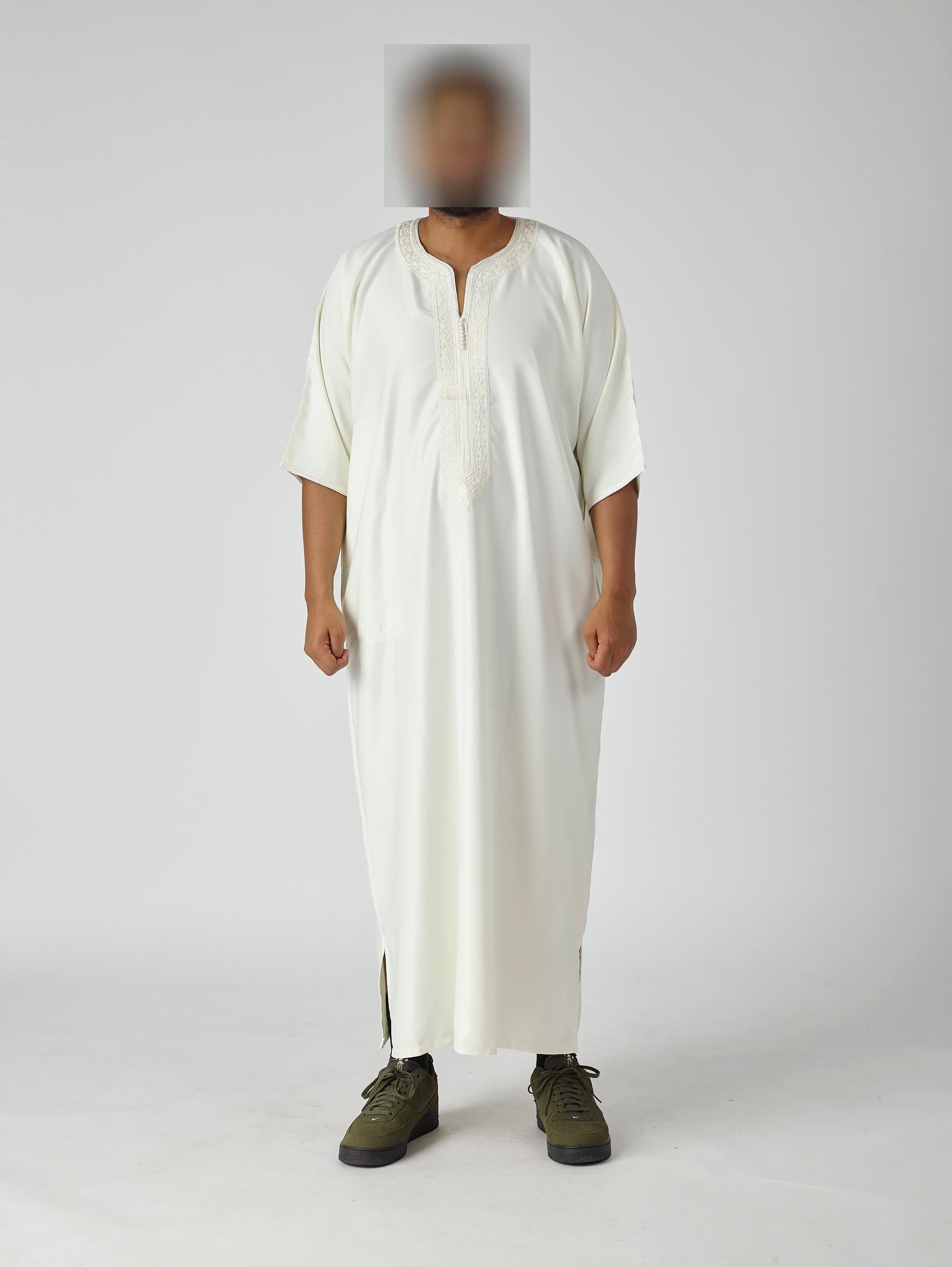 Ivory White Moroccan Gandoura