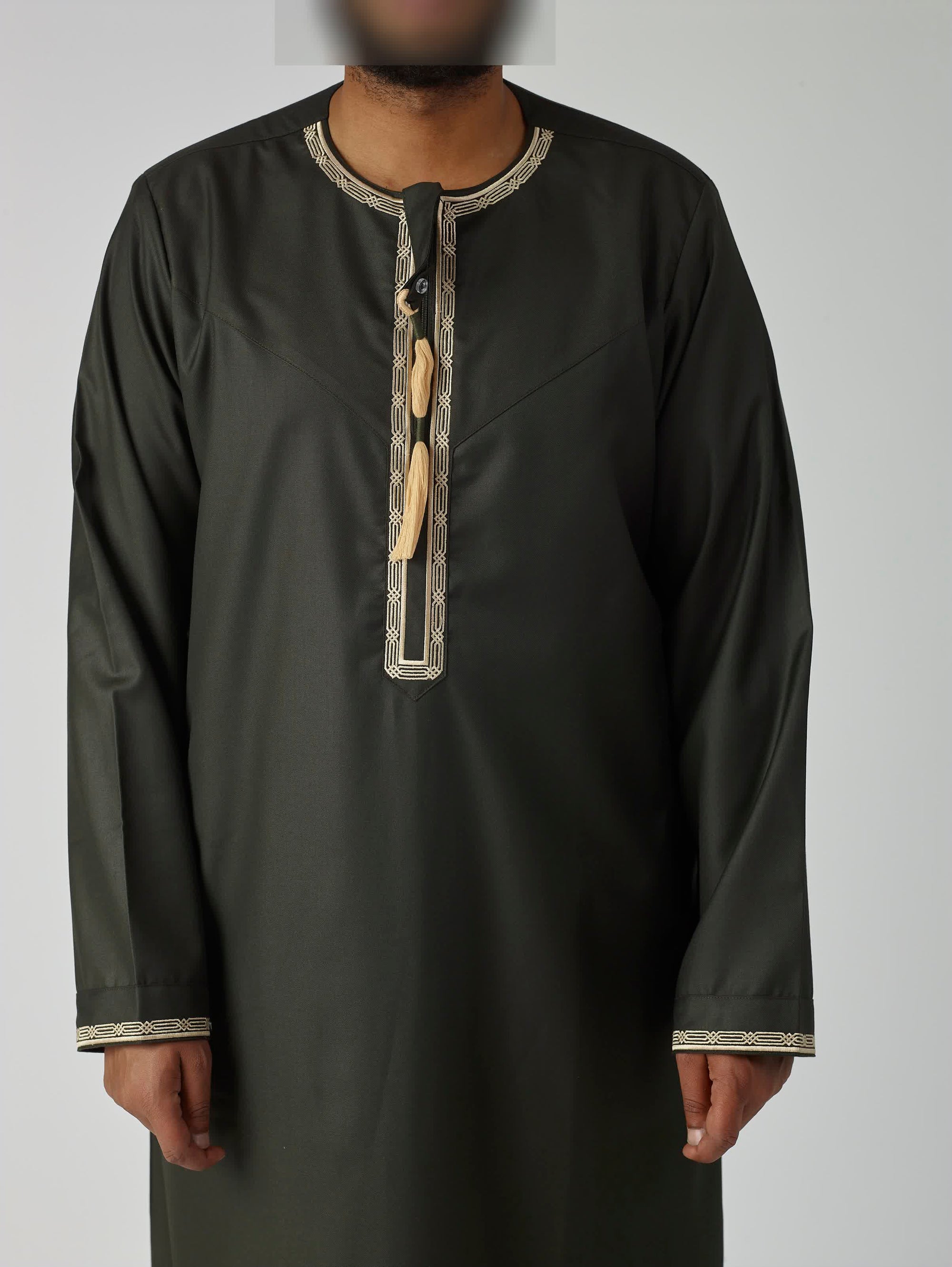 Embroidered Omani Thobe - Green