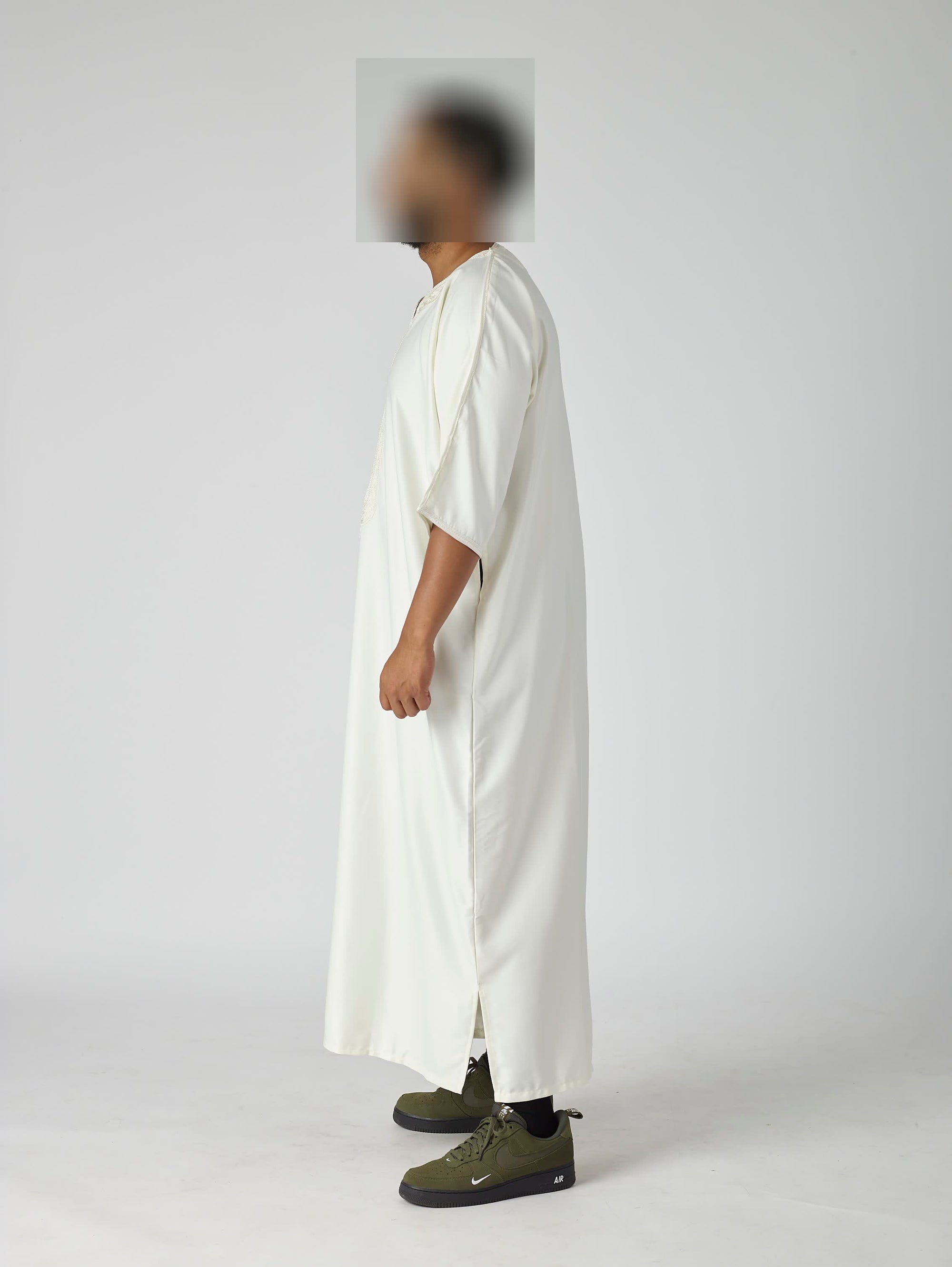 Ivory White Moroccan Gandoura