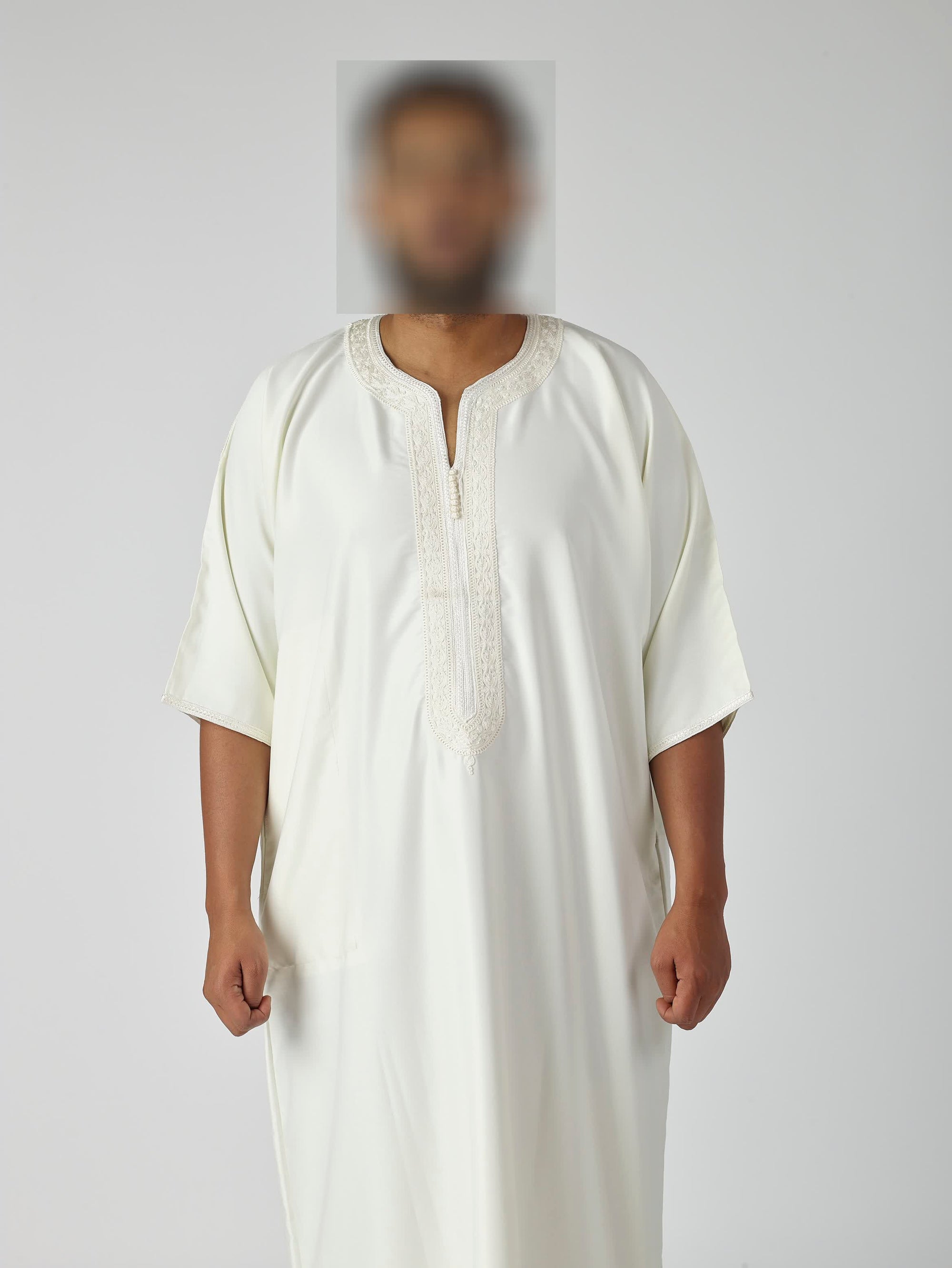 Ivory White Moroccan Gandoura