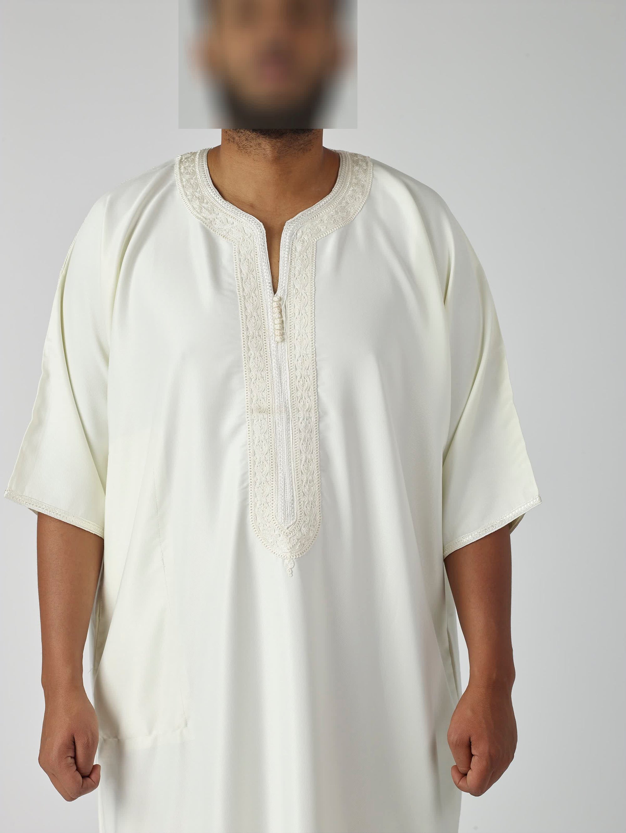 Ivory White Moroccan Gandoura