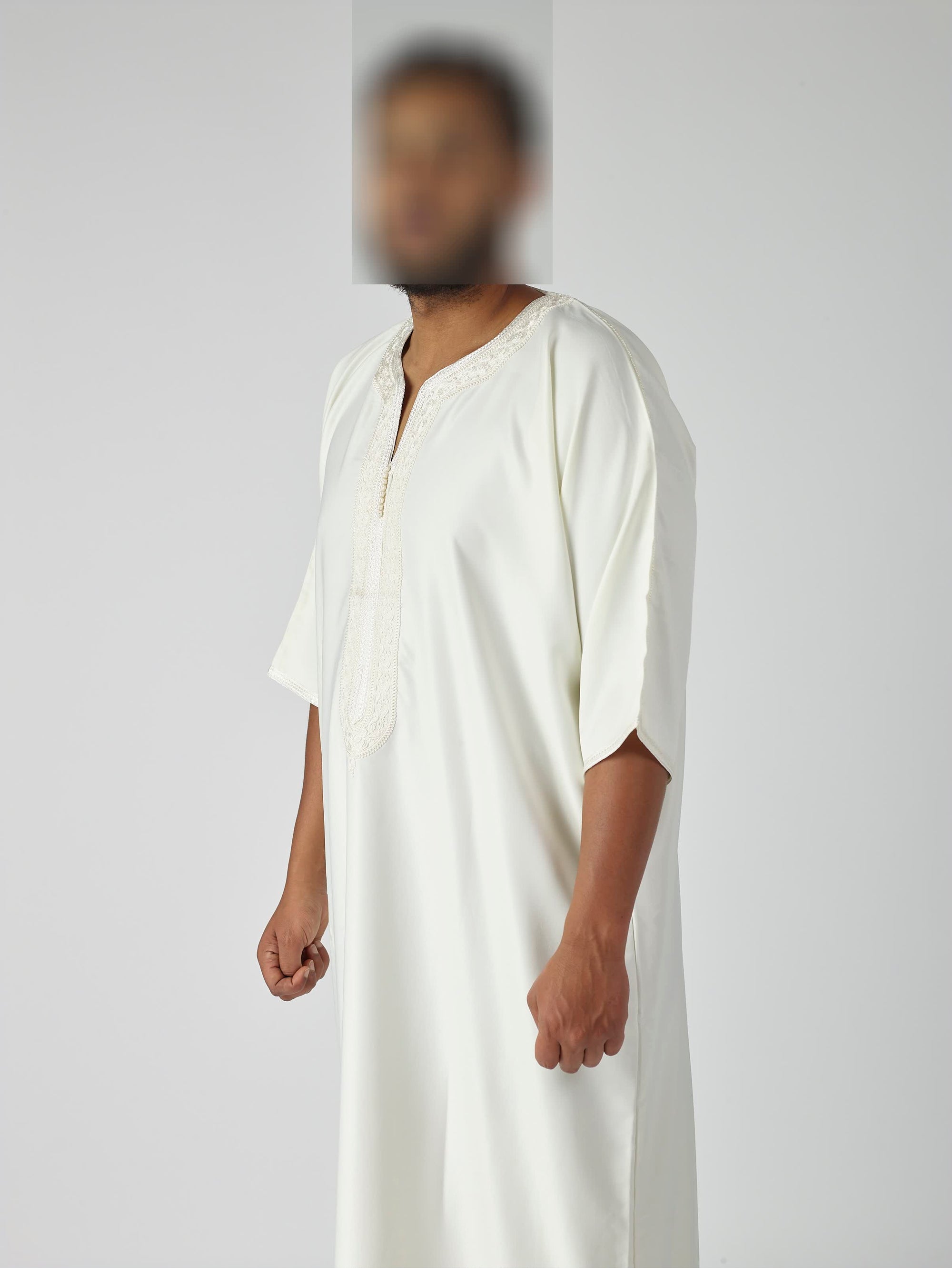 Ivory White Moroccan Gandoura