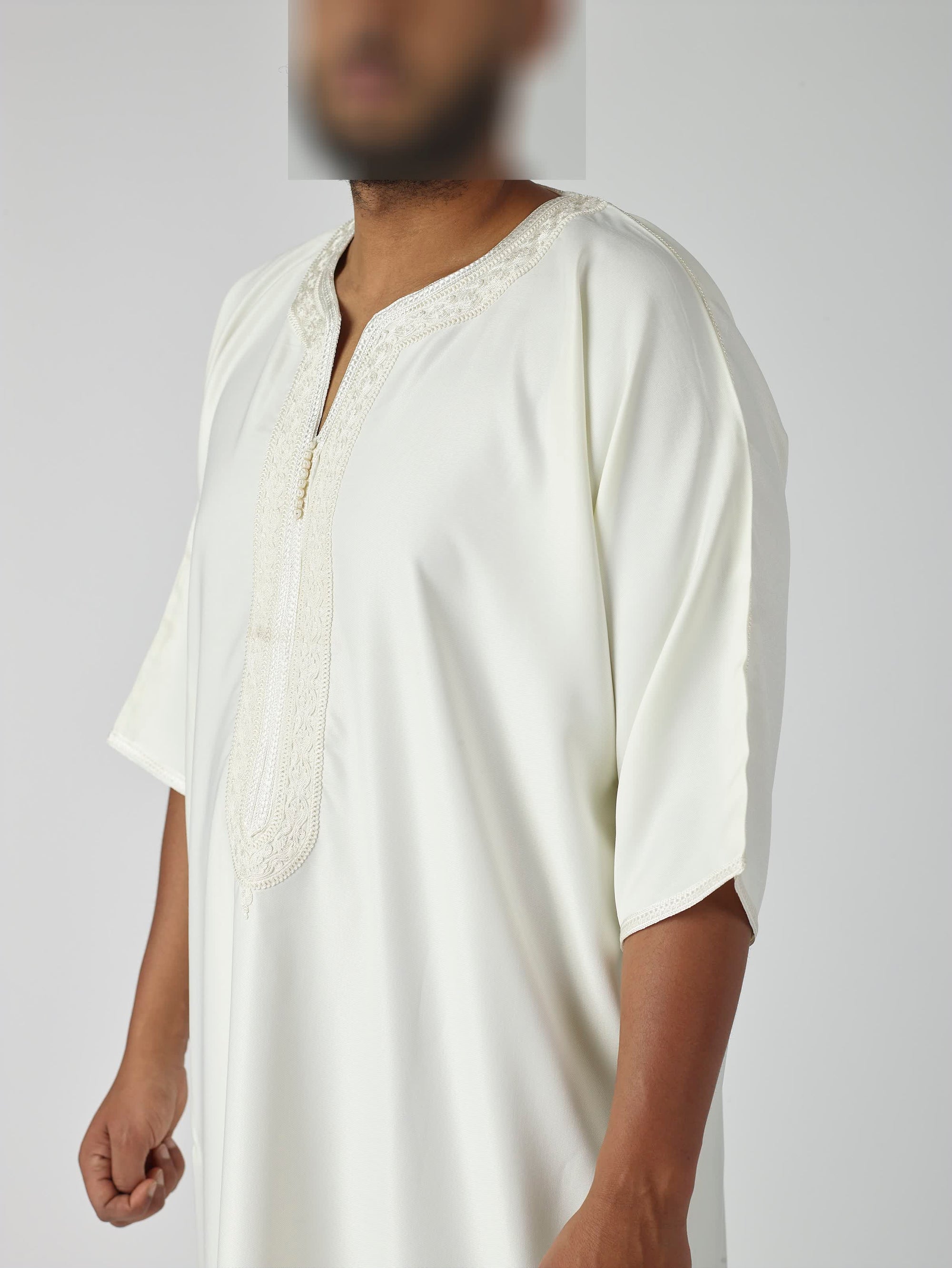 Ivory White Moroccan Gandoura