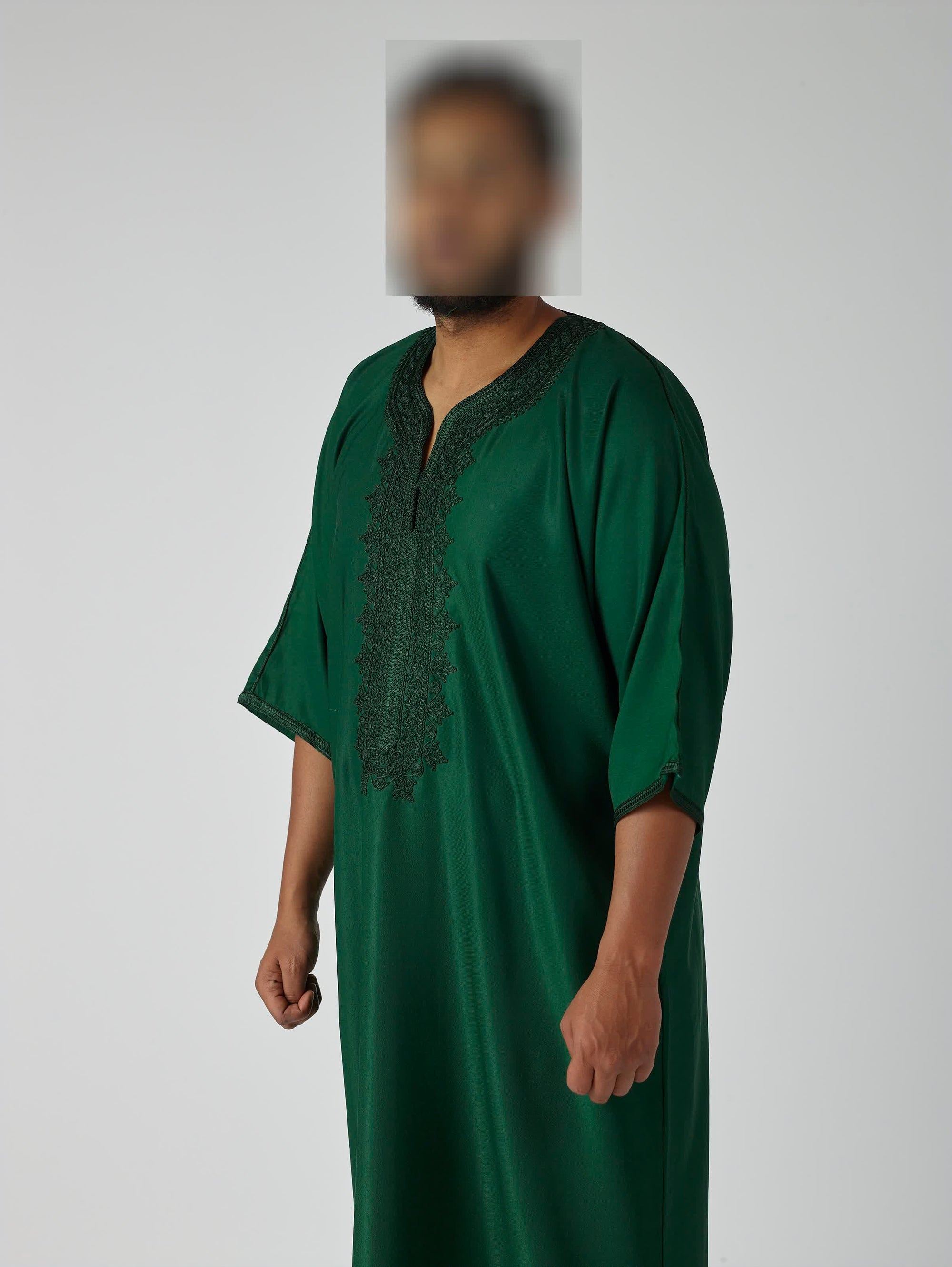 Luxury Green Moroccan Gandoura