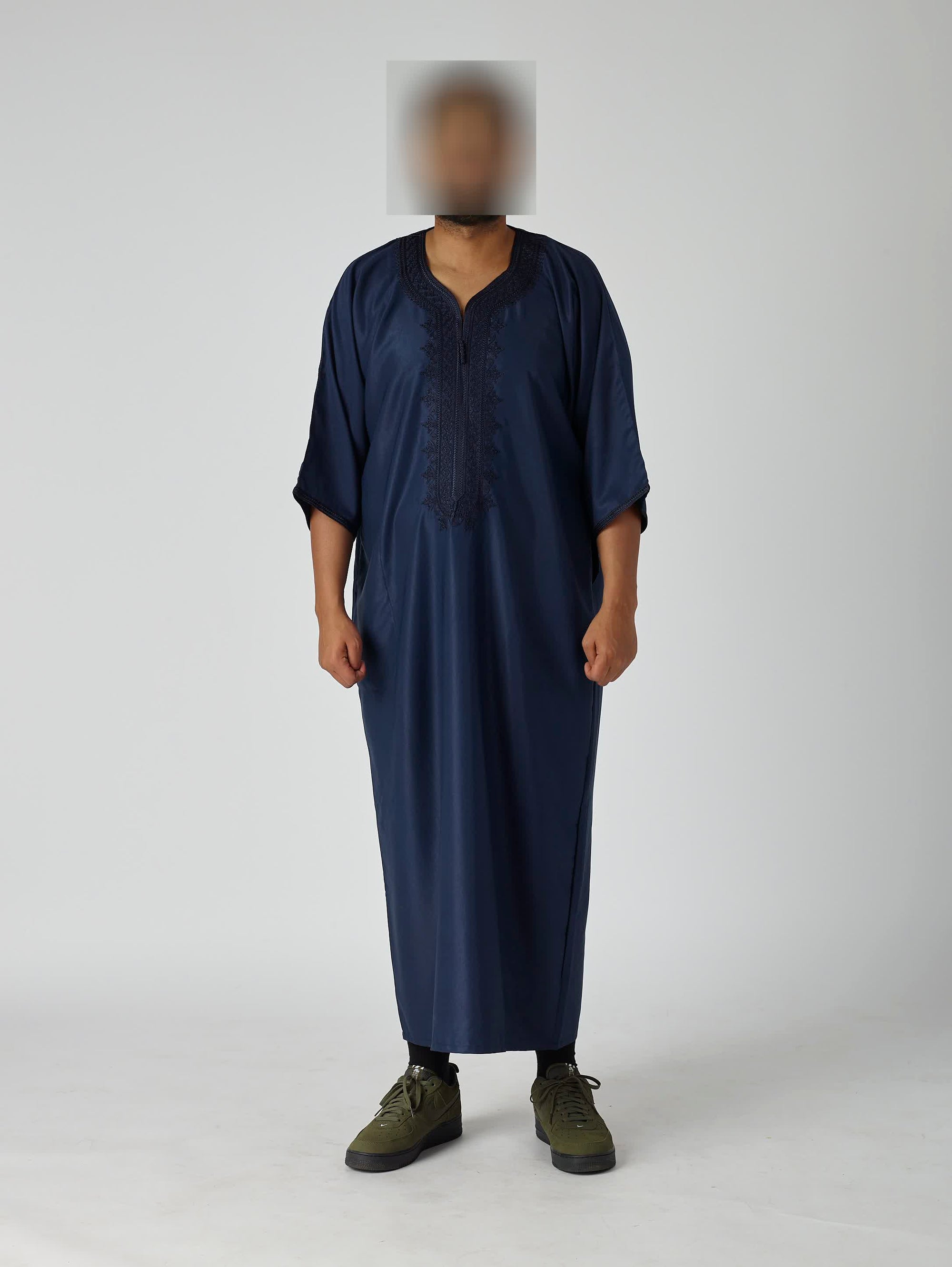 Navy Blue Moroccan Gandoura