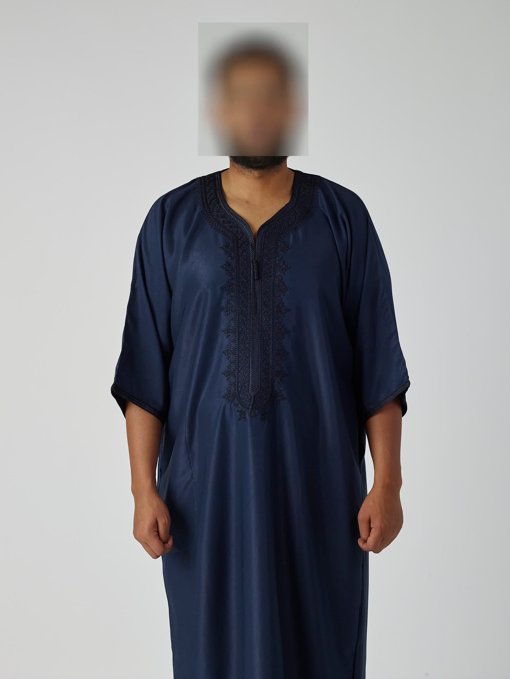 Navy Blue Moroccan Gandoura
