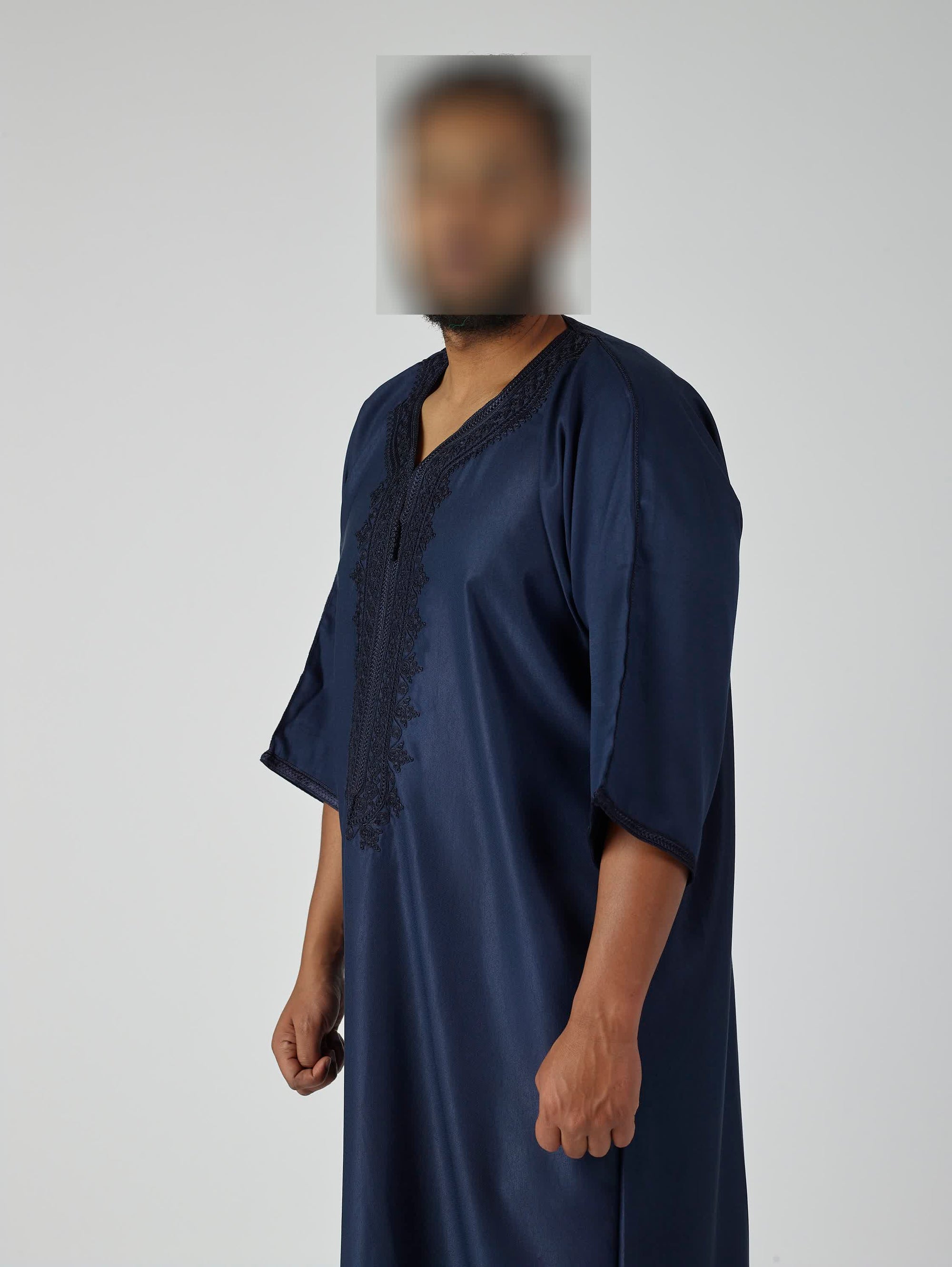 Navy Blue Moroccan Gandoura