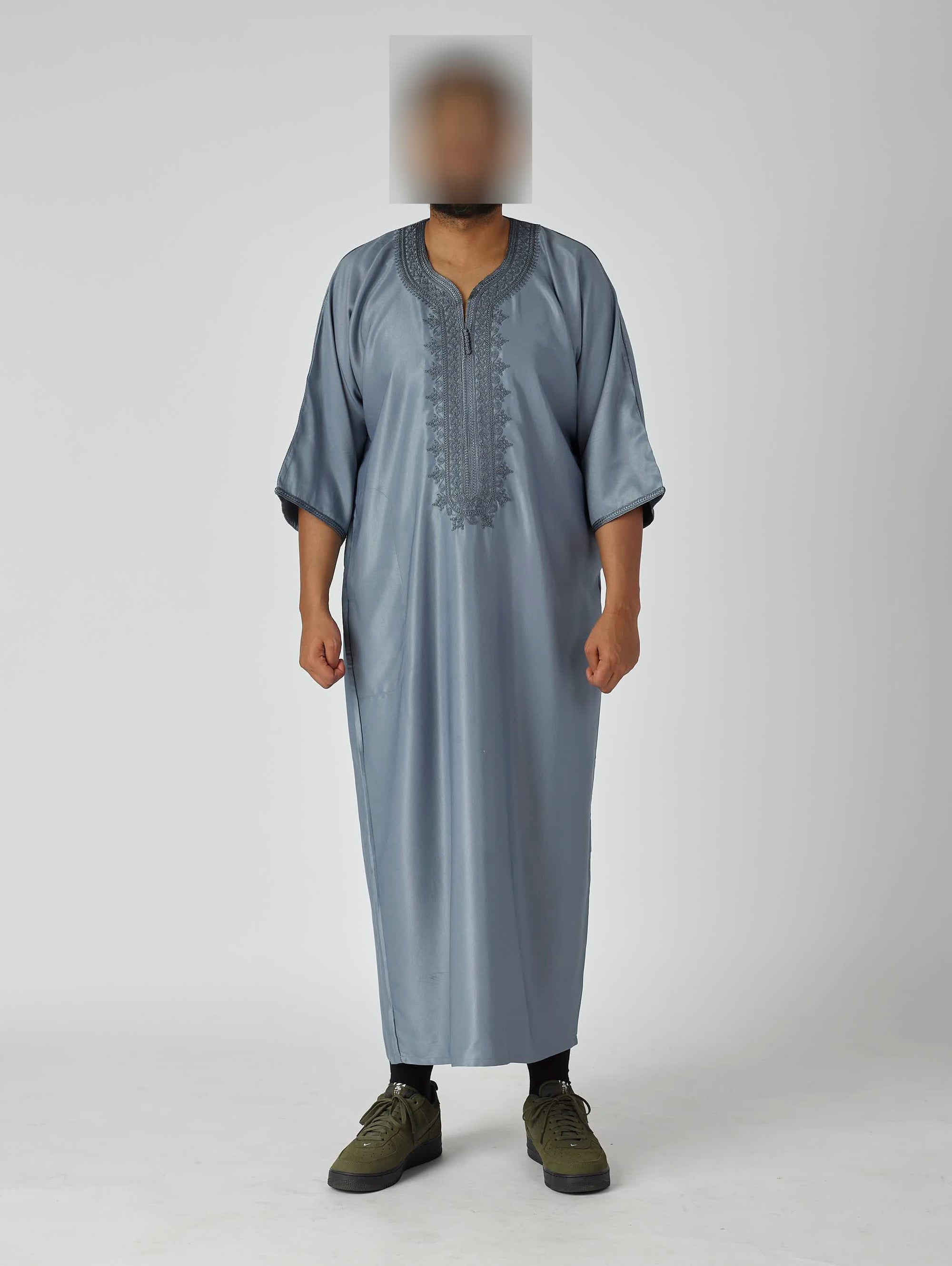 Arctic Grey Moroccan Gandoura