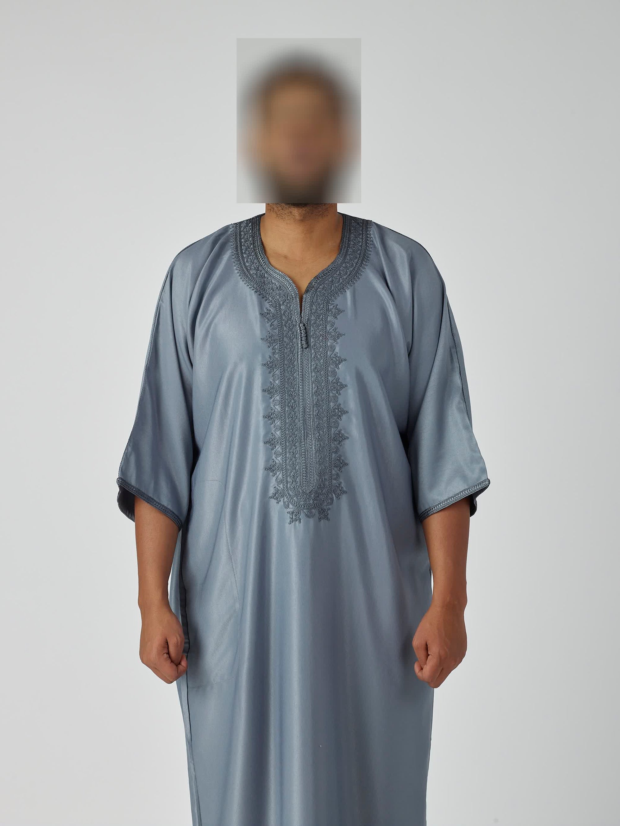 Arctic Grey Moroccan Gandoura