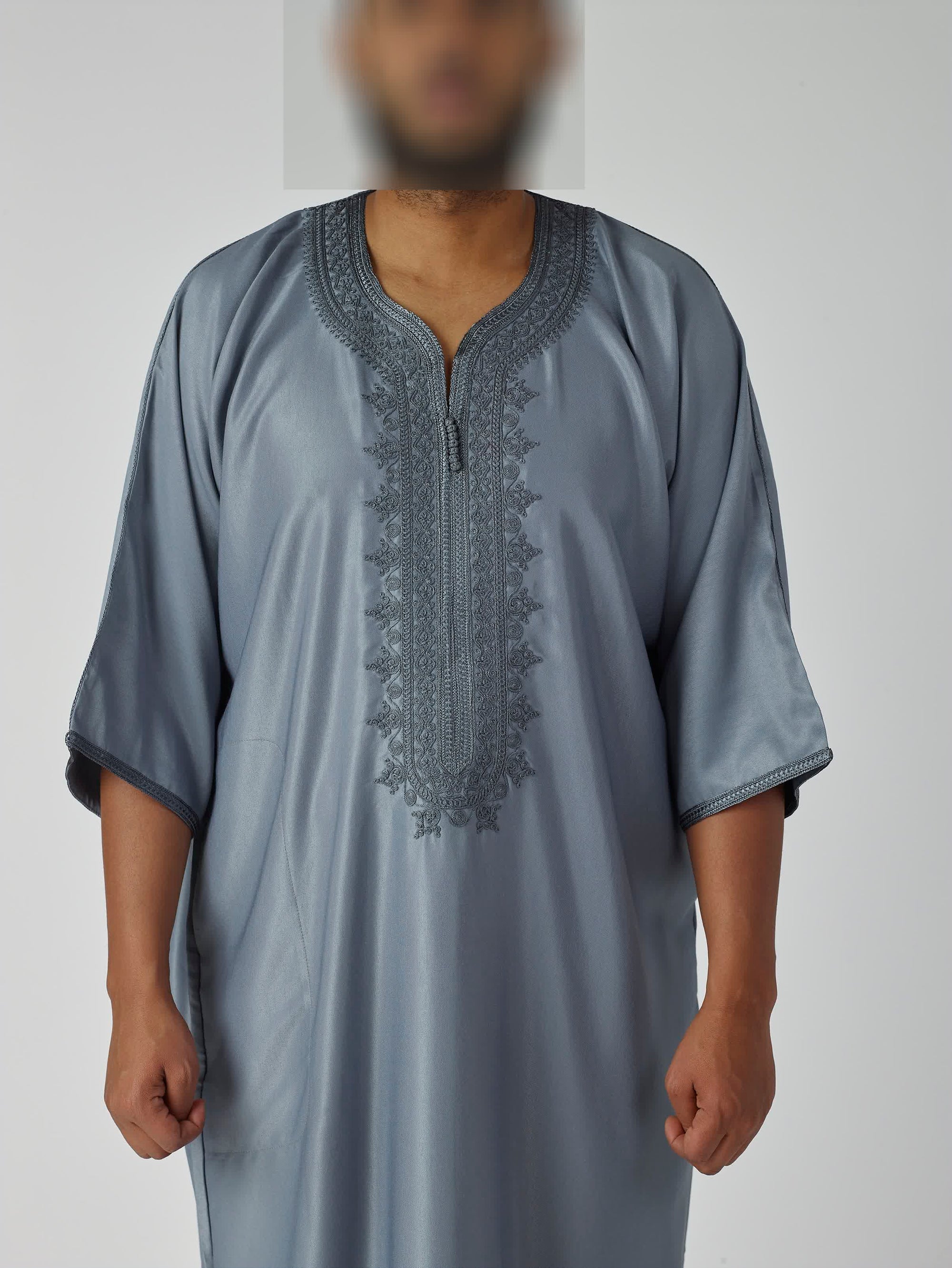 Arctic Grey Moroccan Gandoura