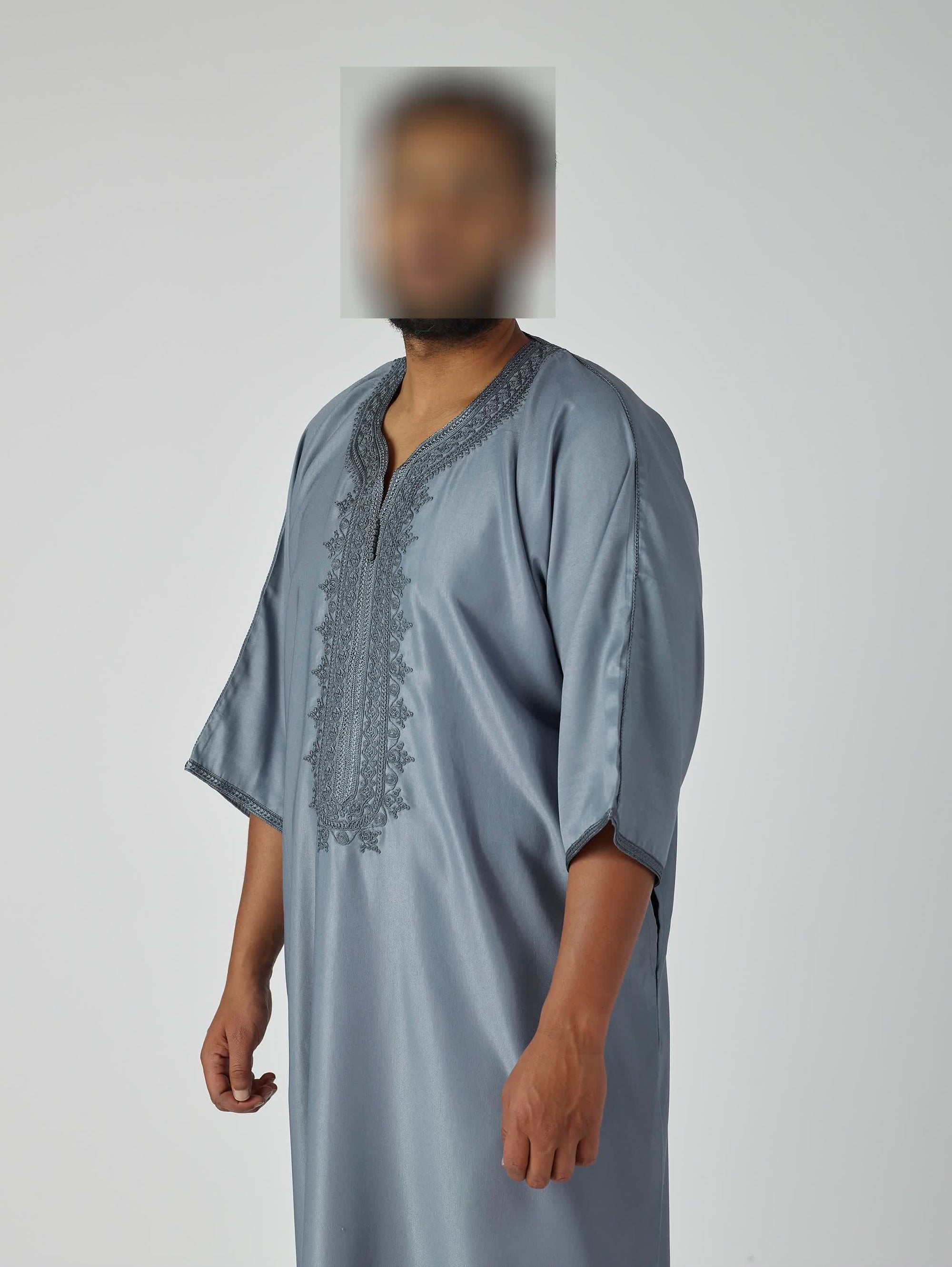 Arctic Grey Moroccan Gandoura