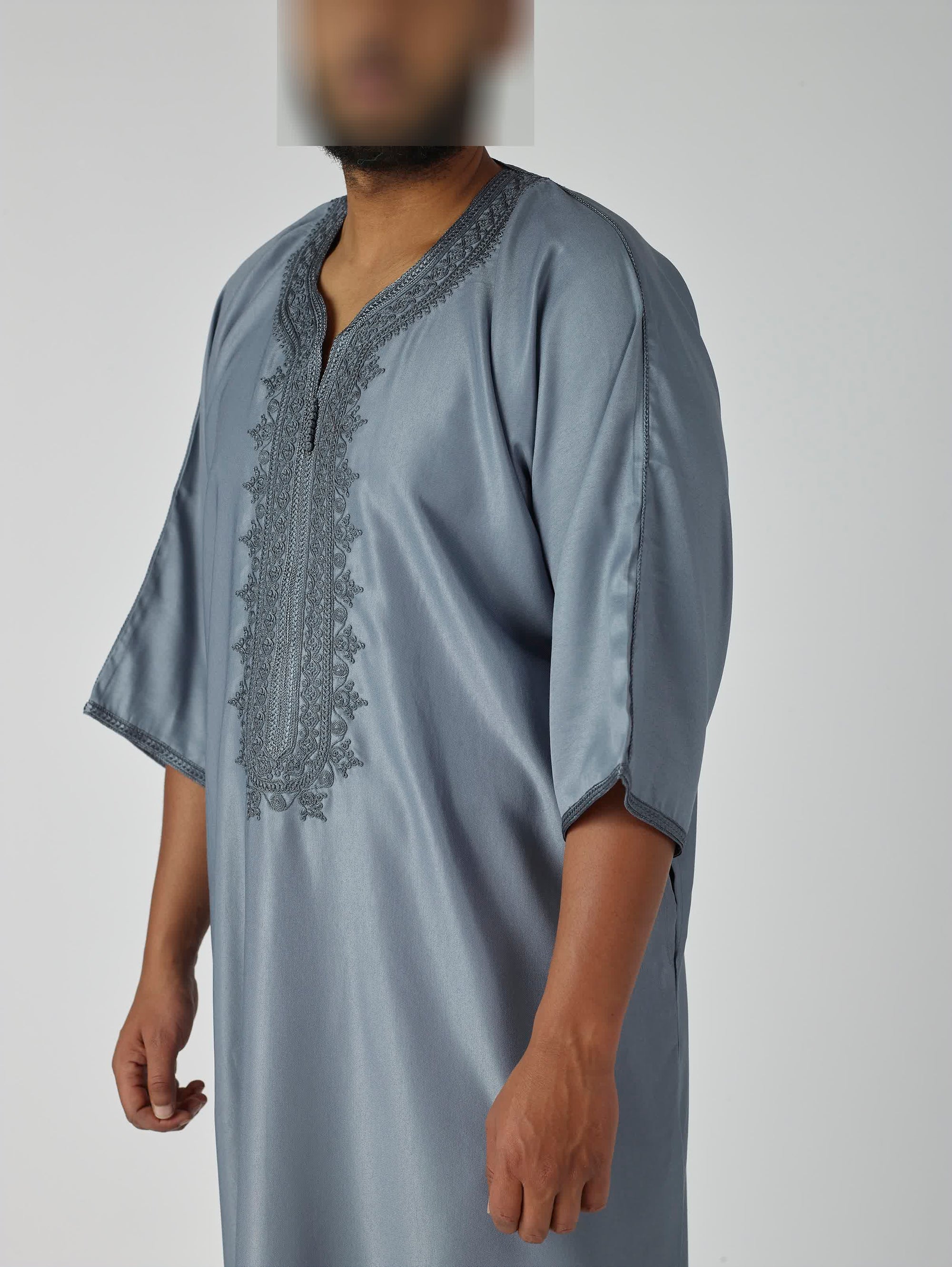 Arctic Grey Moroccan Gandoura