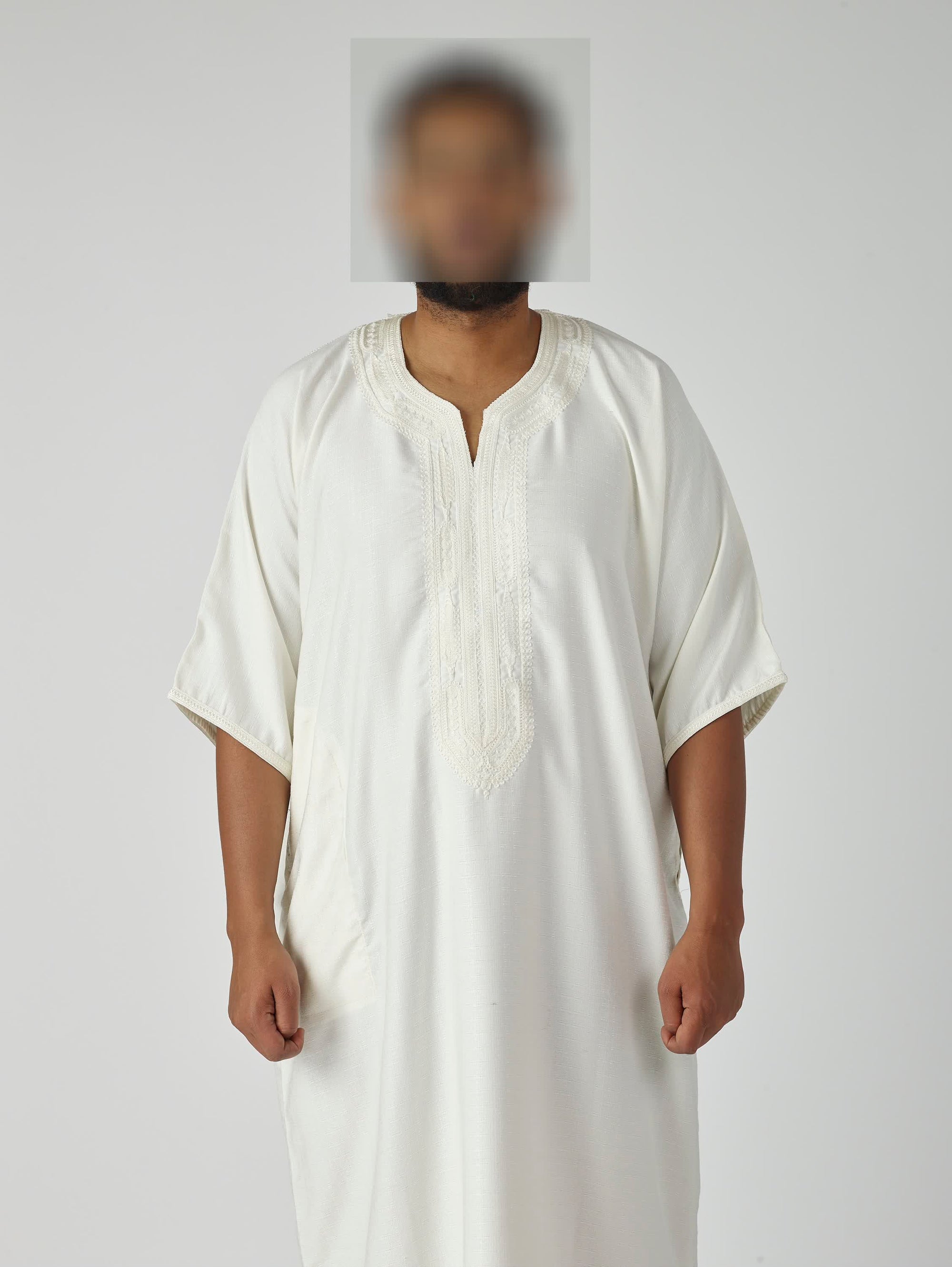 Essential Moroccan Gandoura - Luxurious White