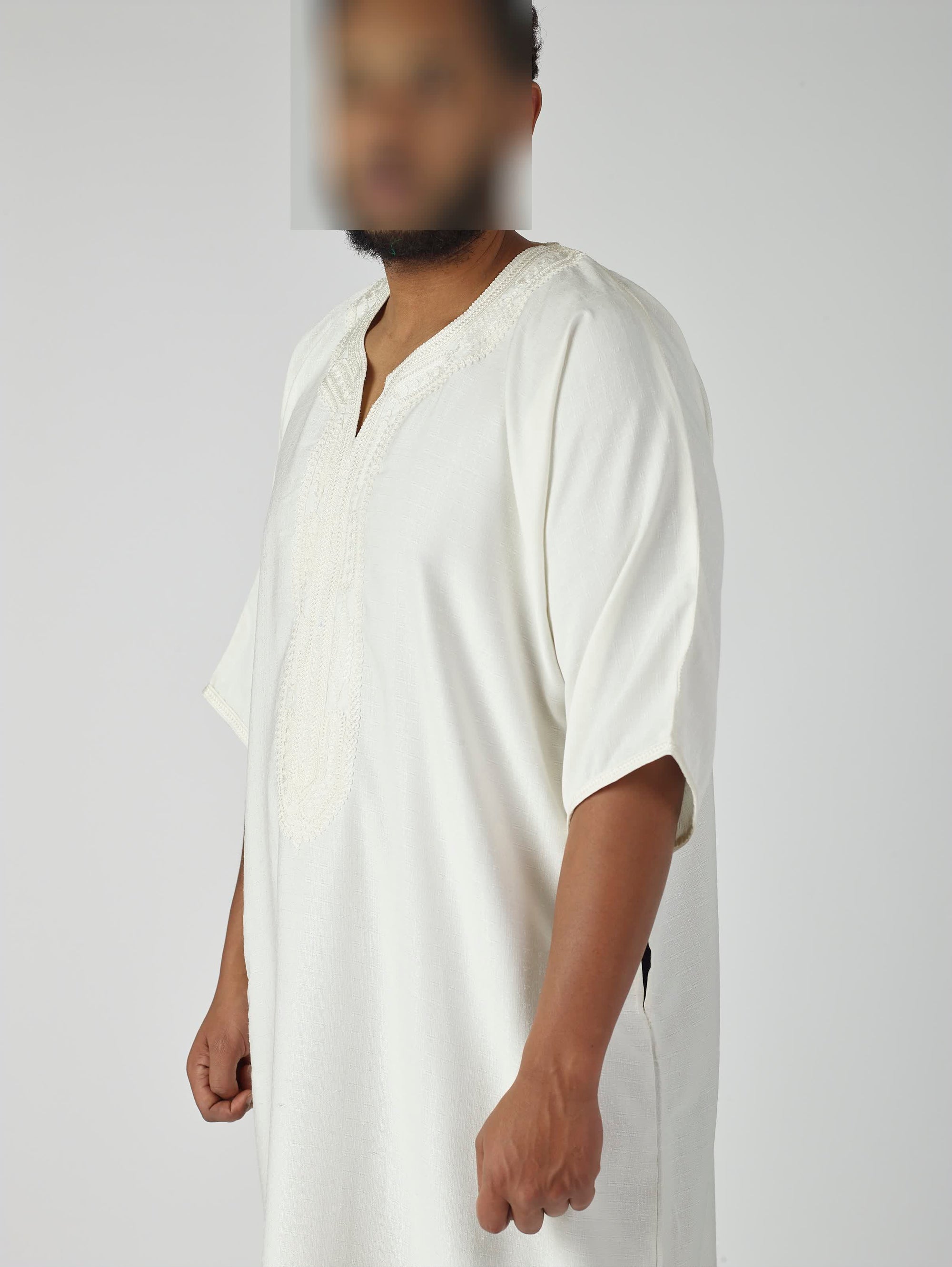 Essential Moroccan Gandoura - Luxurious White
