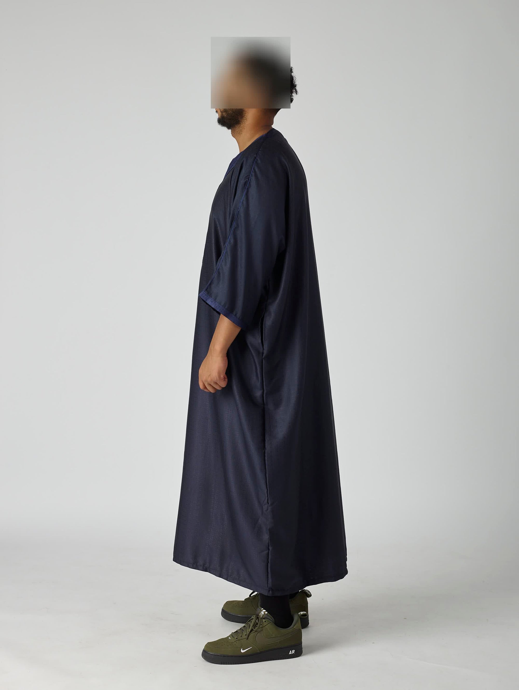 Essential Moroccan Gandoura - Navy Blue
