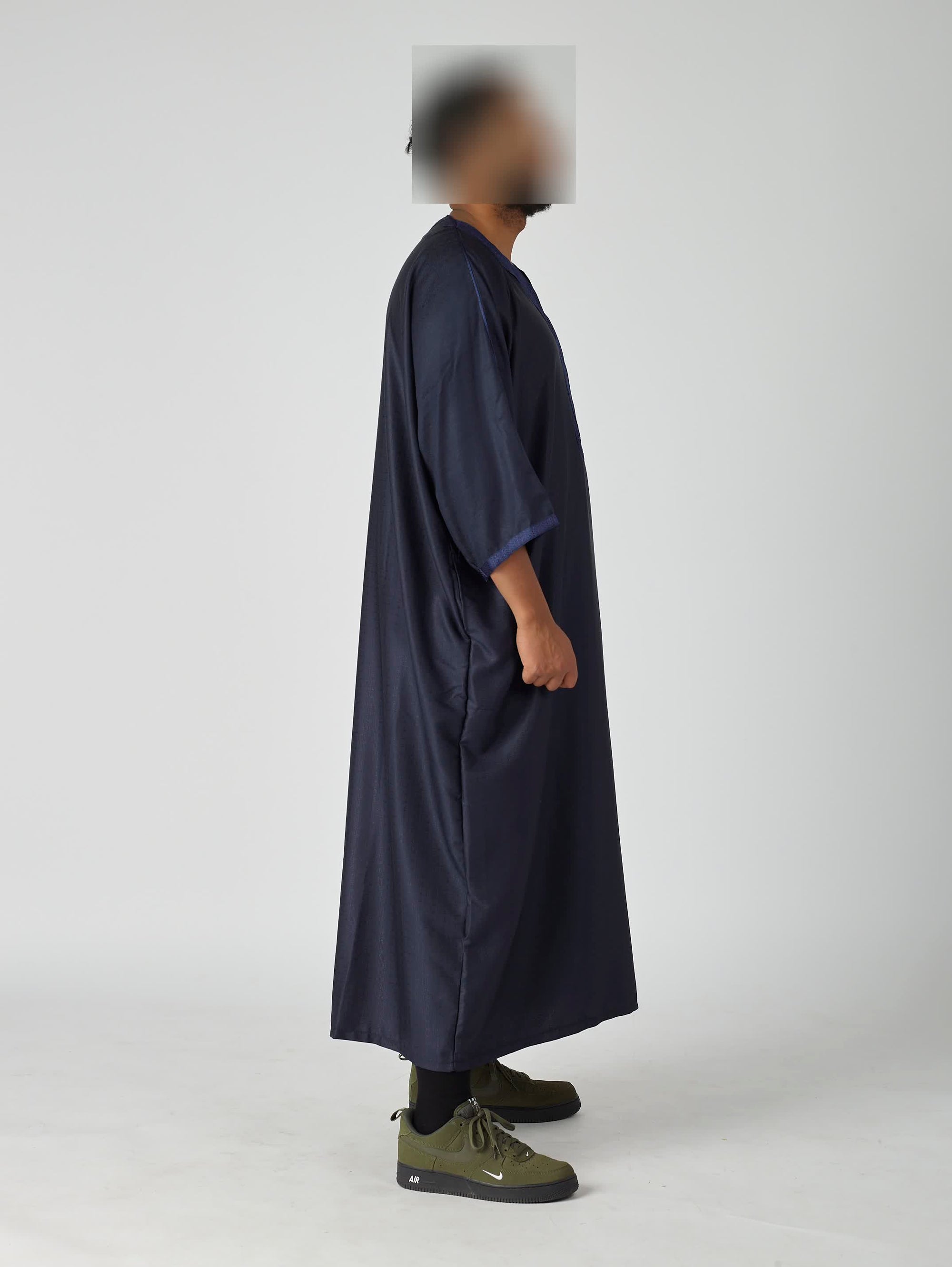 Essential Moroccan Gandoura - Navy Blue