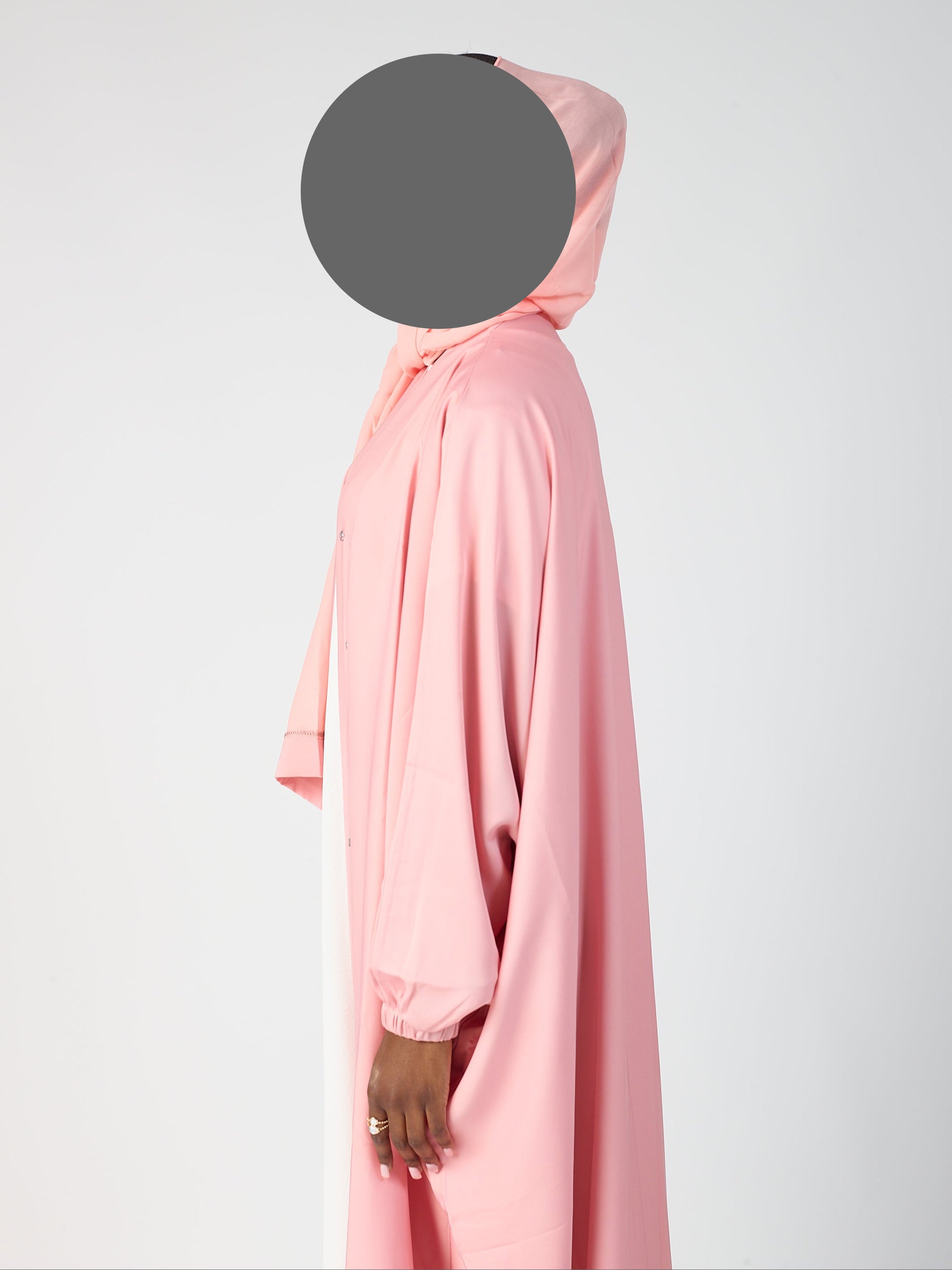Batwing Open Abaya - Cuff sleeve