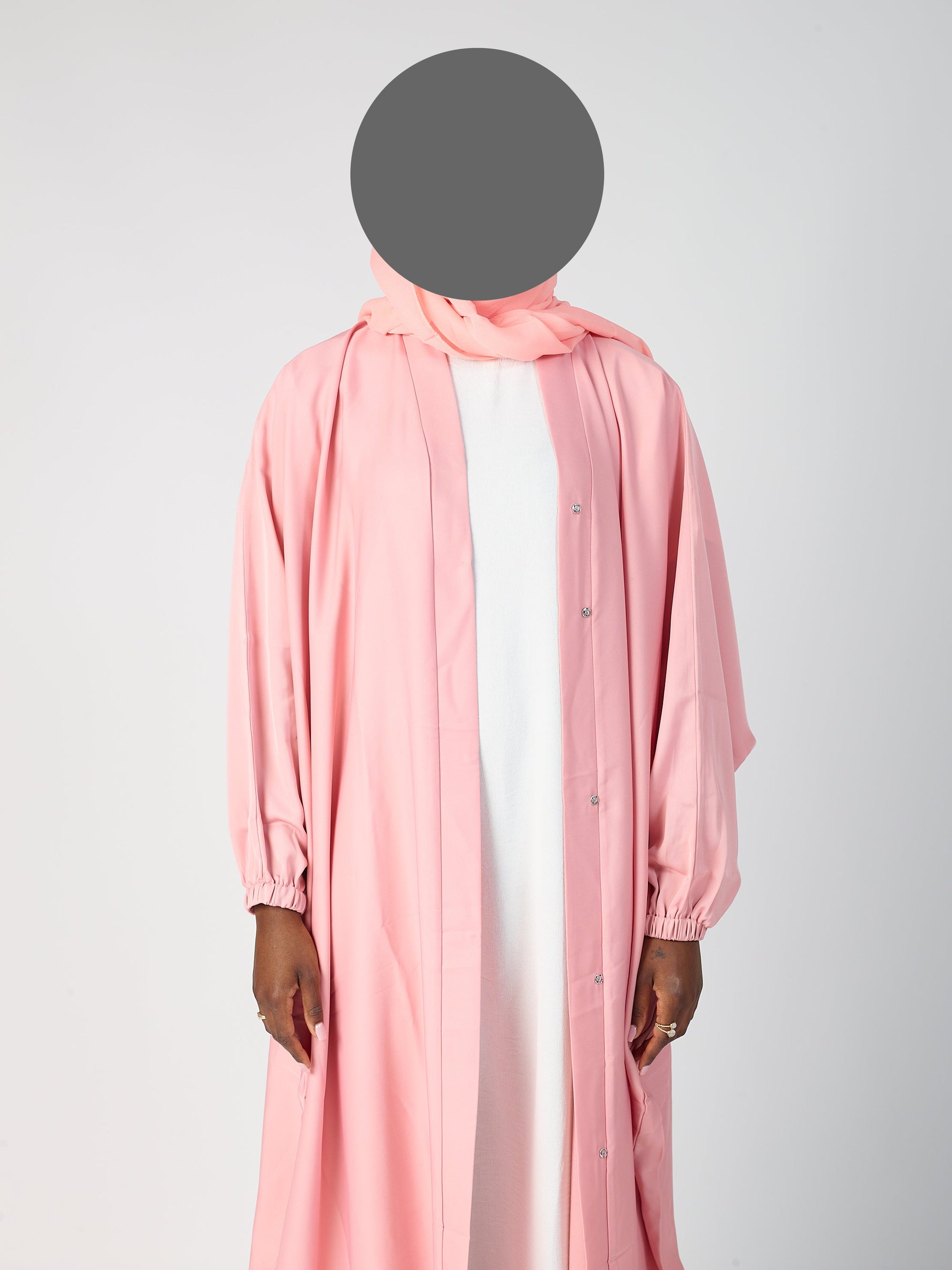 Batwing Open Abaya - Cuff sleeve