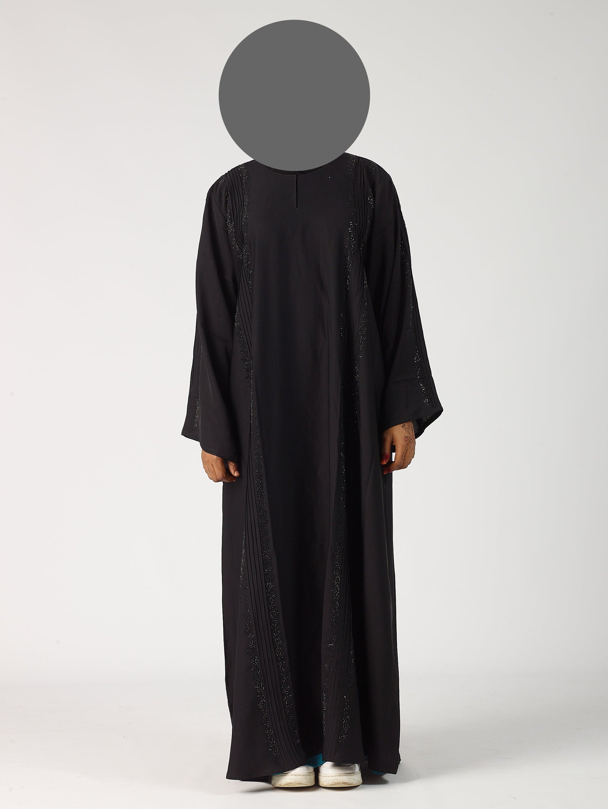 Rose closed abaya