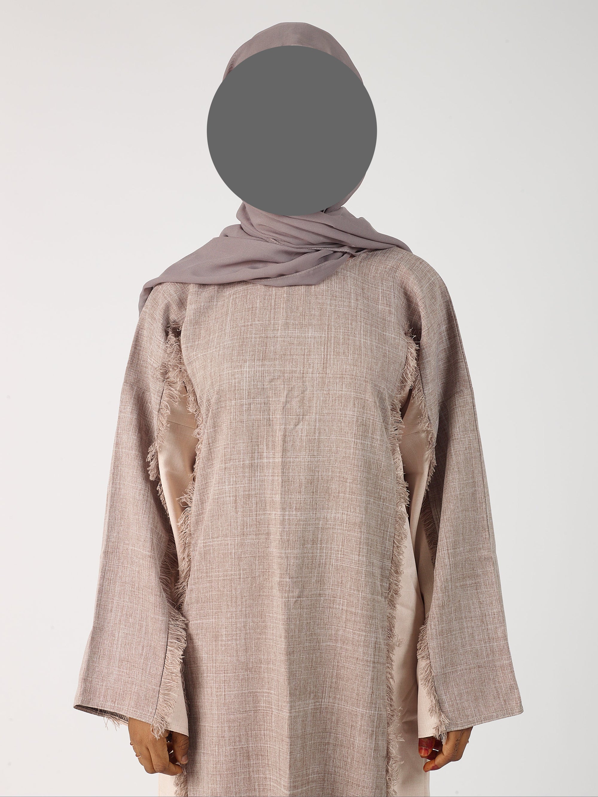 Bronze & Cream two tone abaya