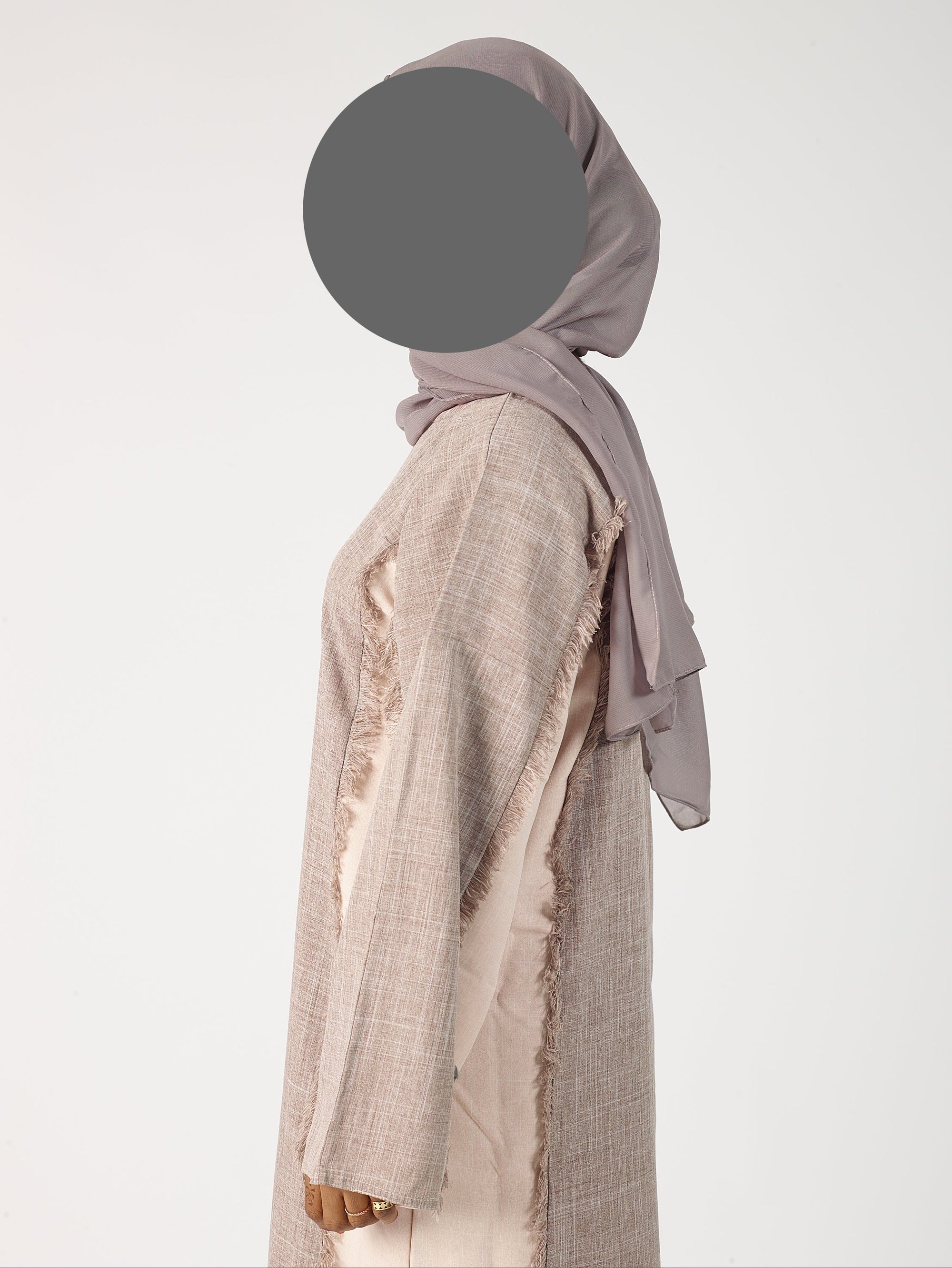 Bronze & Cream two tone abaya