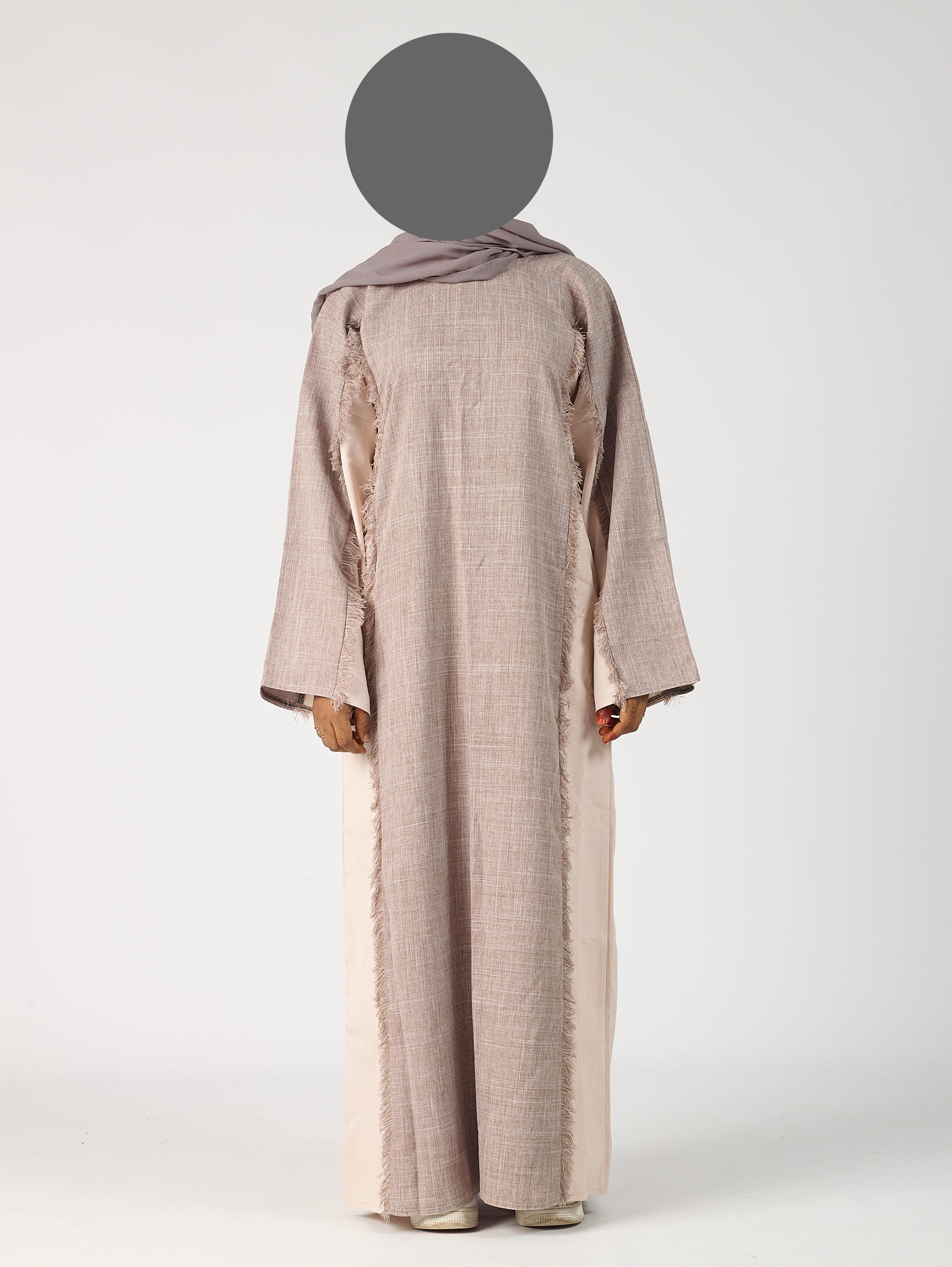 Bronze & Cream two tone abaya