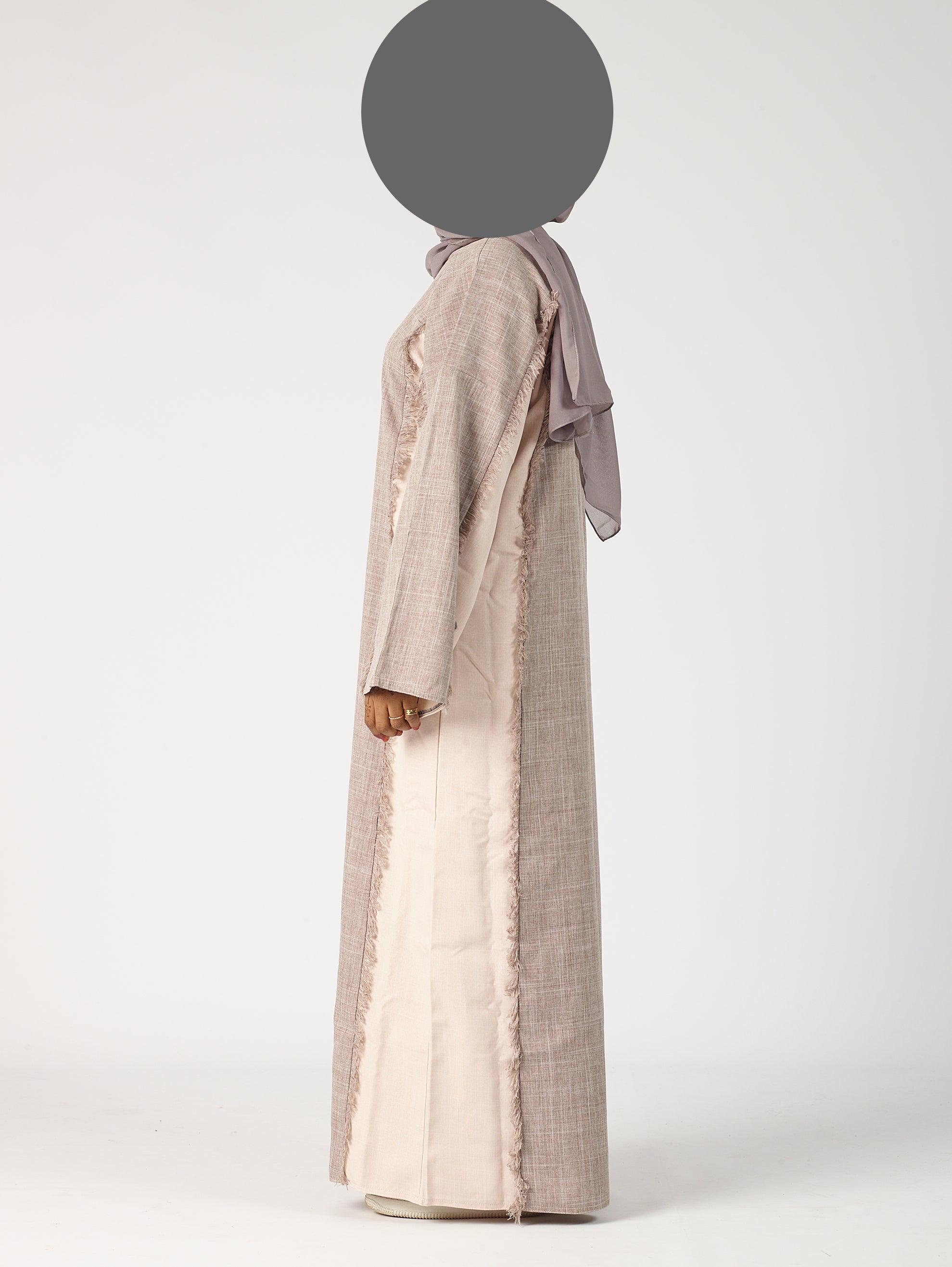 Bronze & Cream two tone abaya