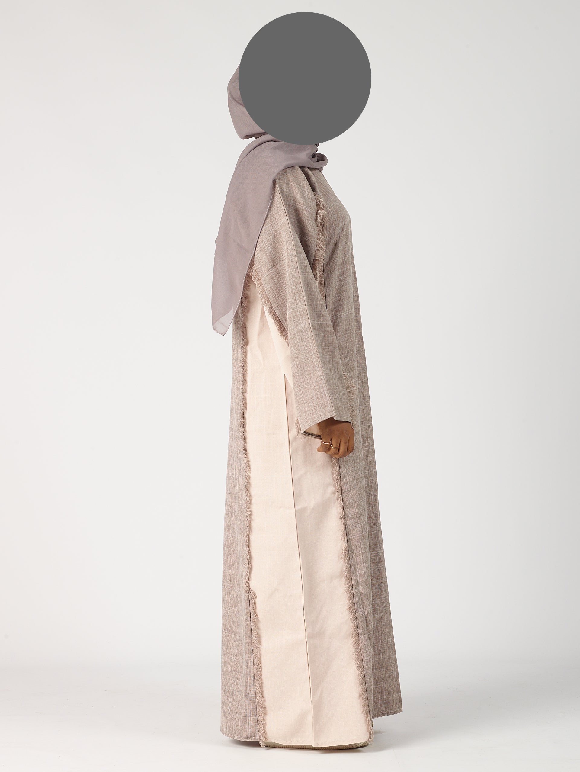 Bronze & Cream two tone abaya
