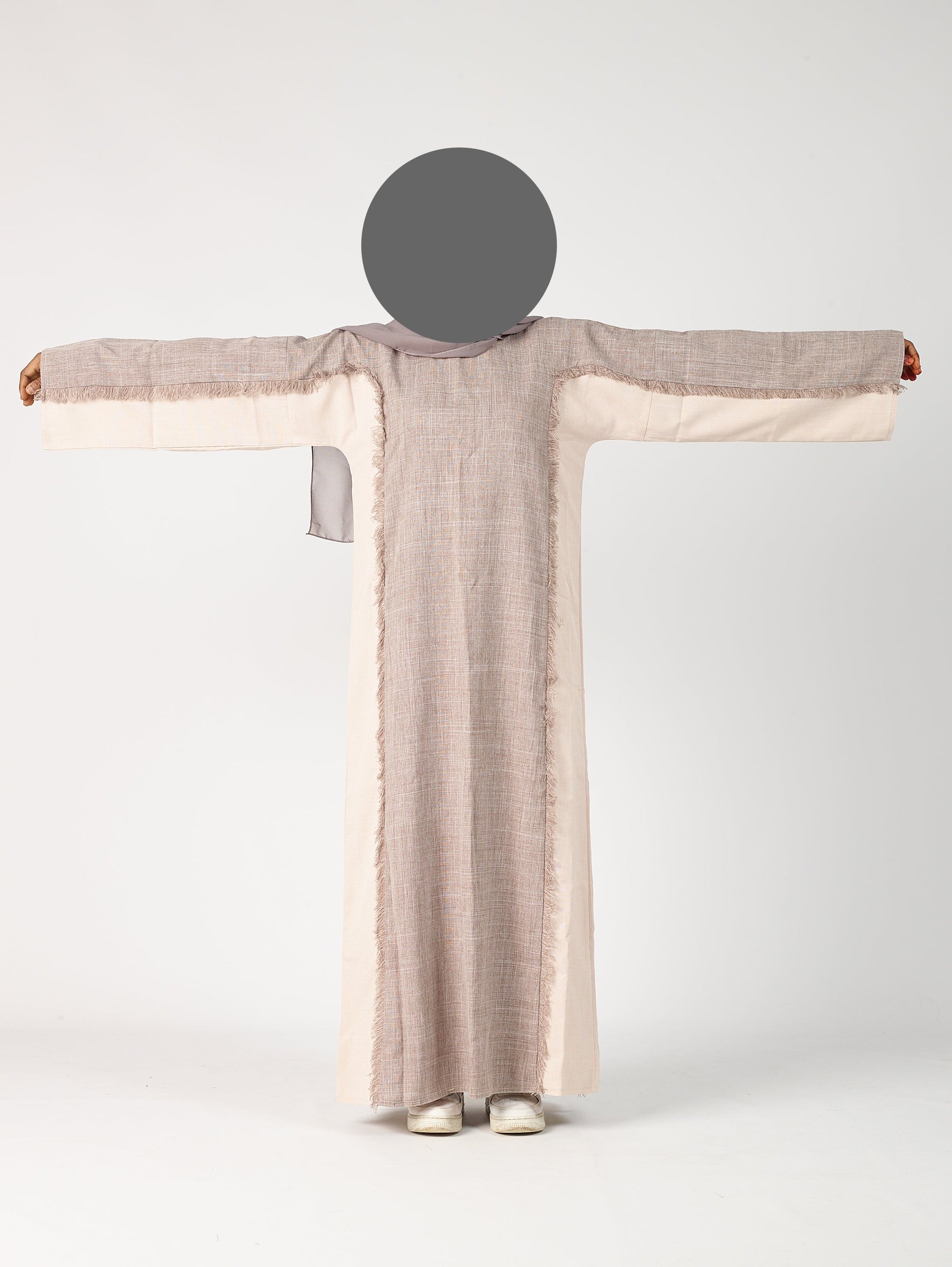Bronze & Cream two tone abaya