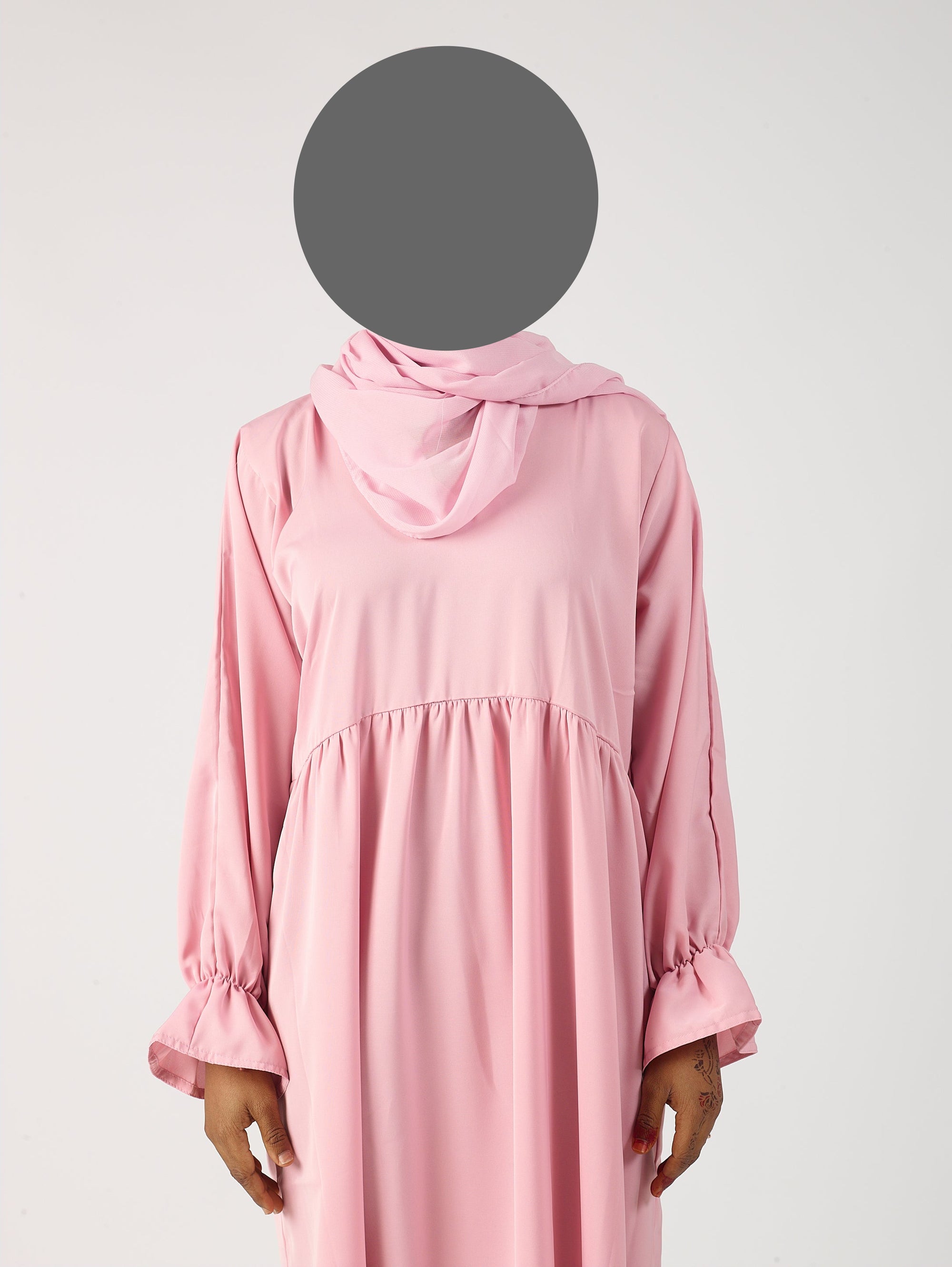 Frill sleeve abaya