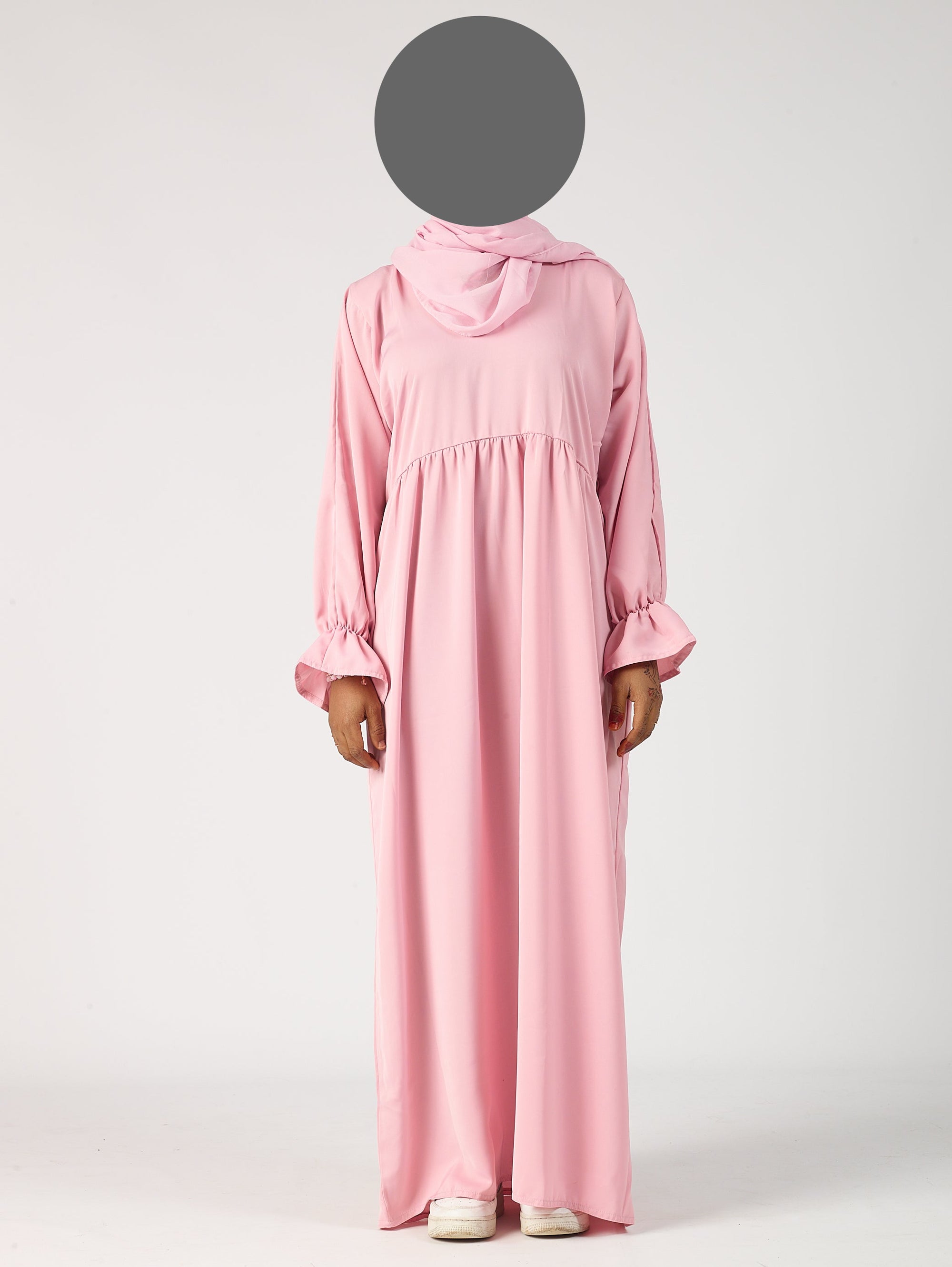 Frill sleeve abaya