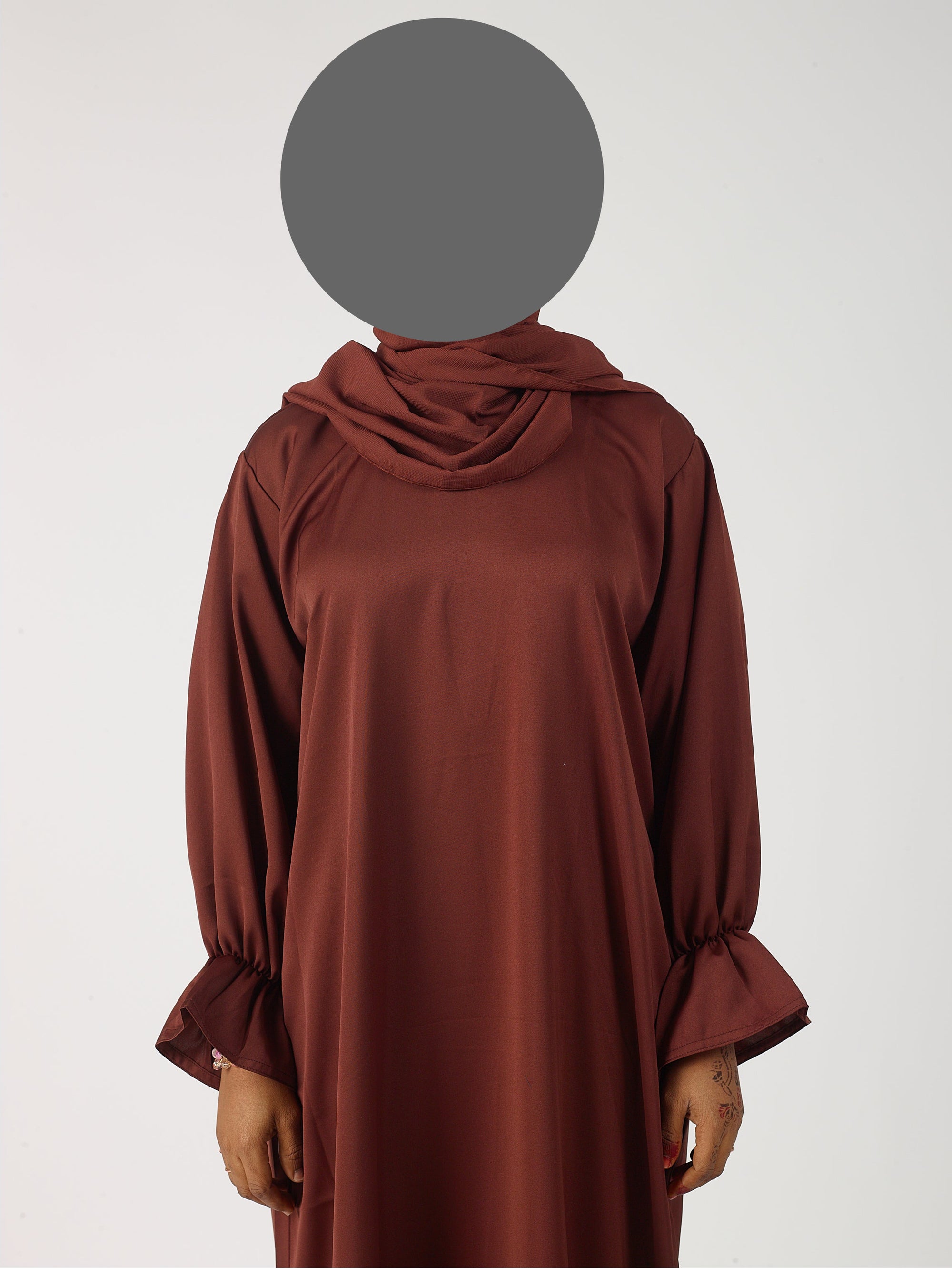 Frill sleeve abaya