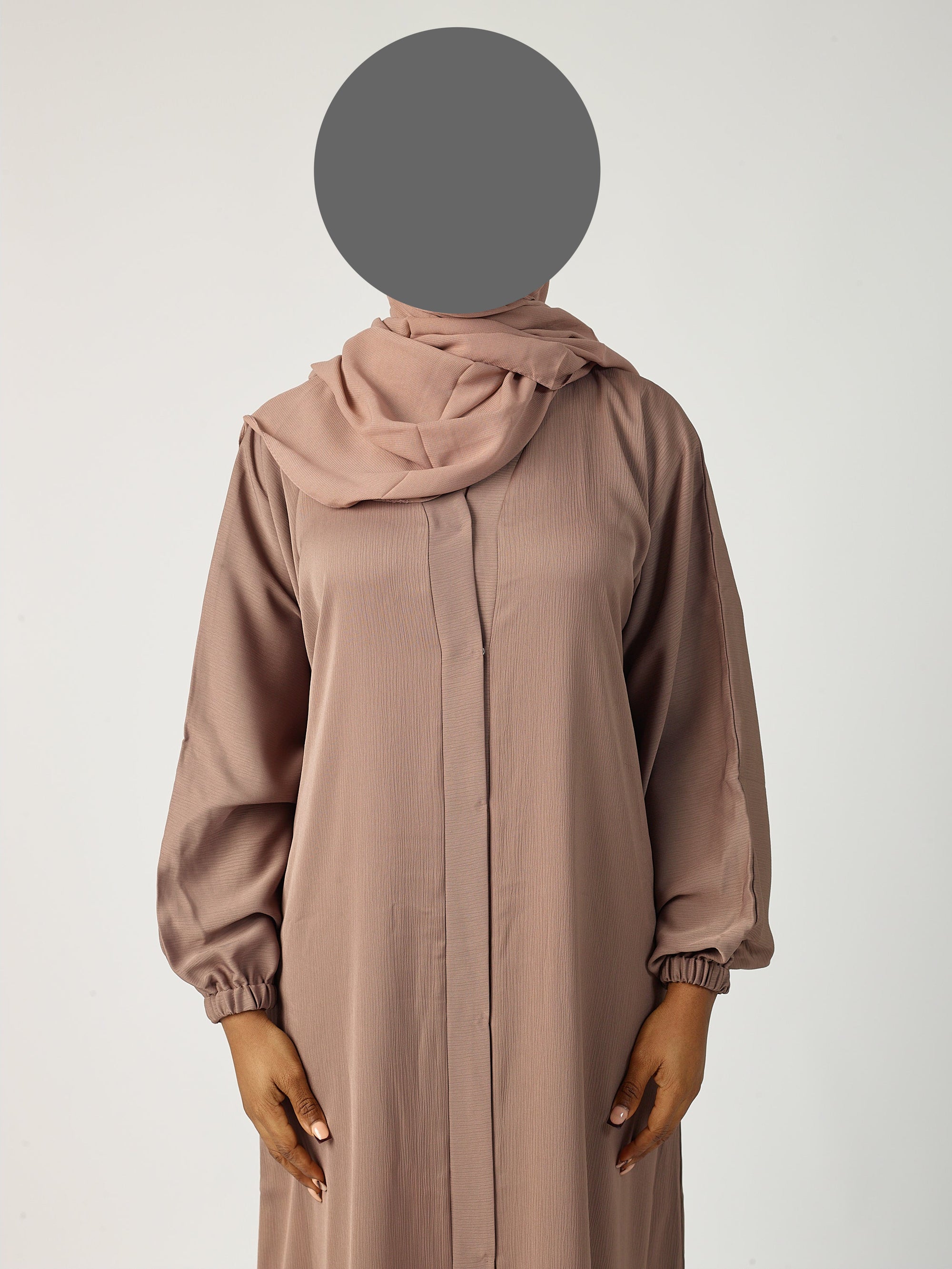 Open Abaya - Cuff Sleeve