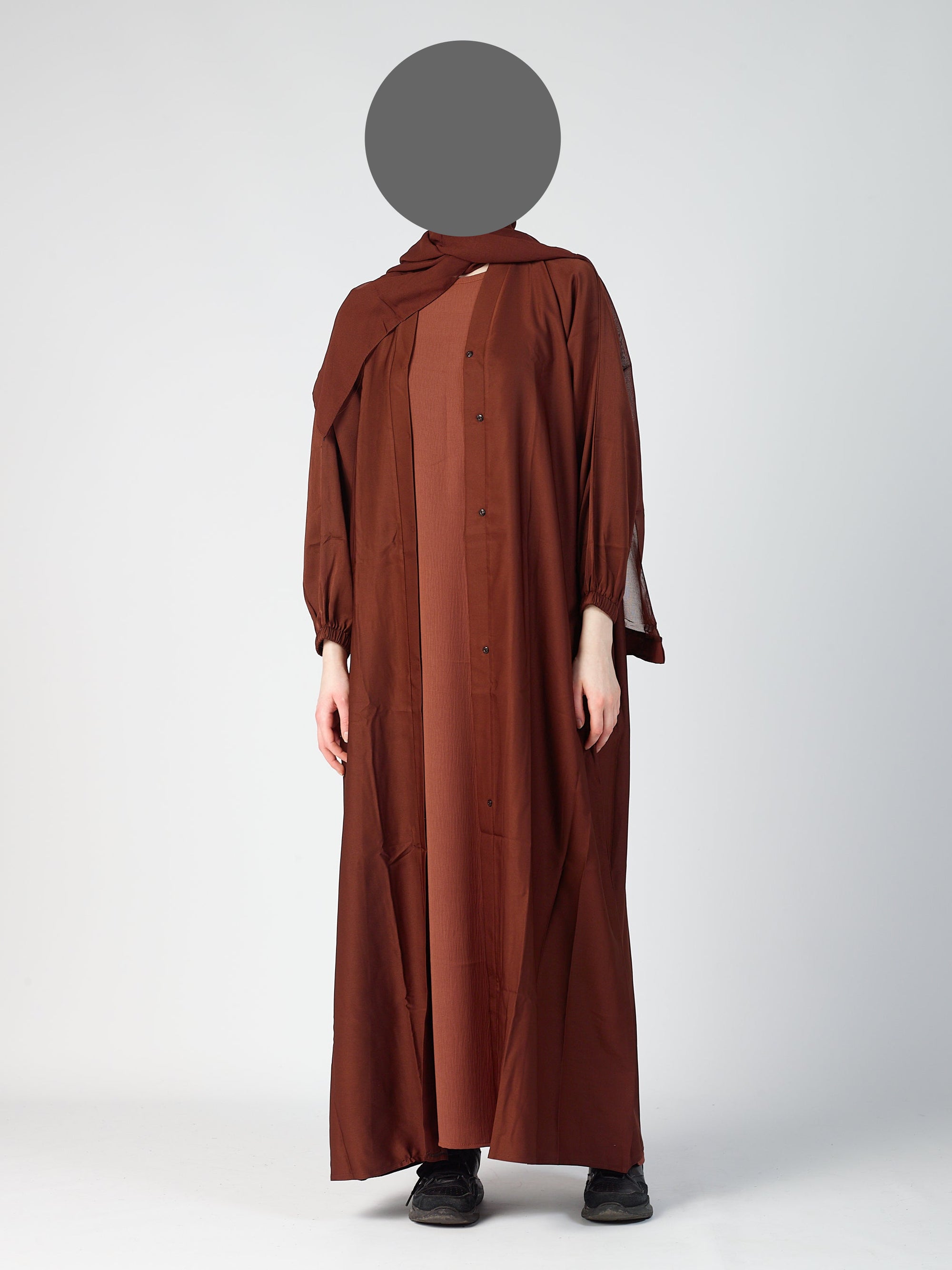 Open abaya - Cuff sleeve