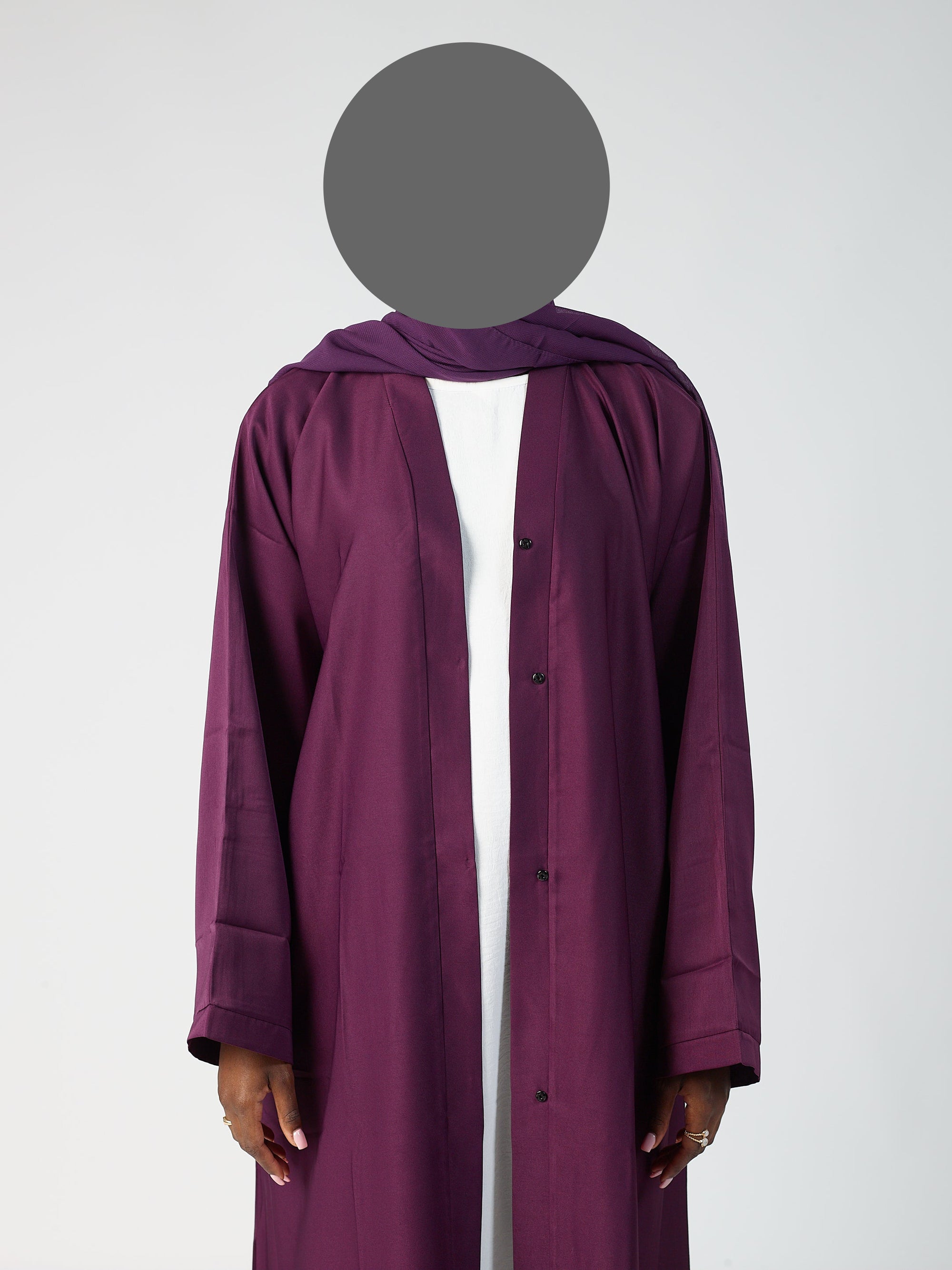 Open abaya - wide sleeve