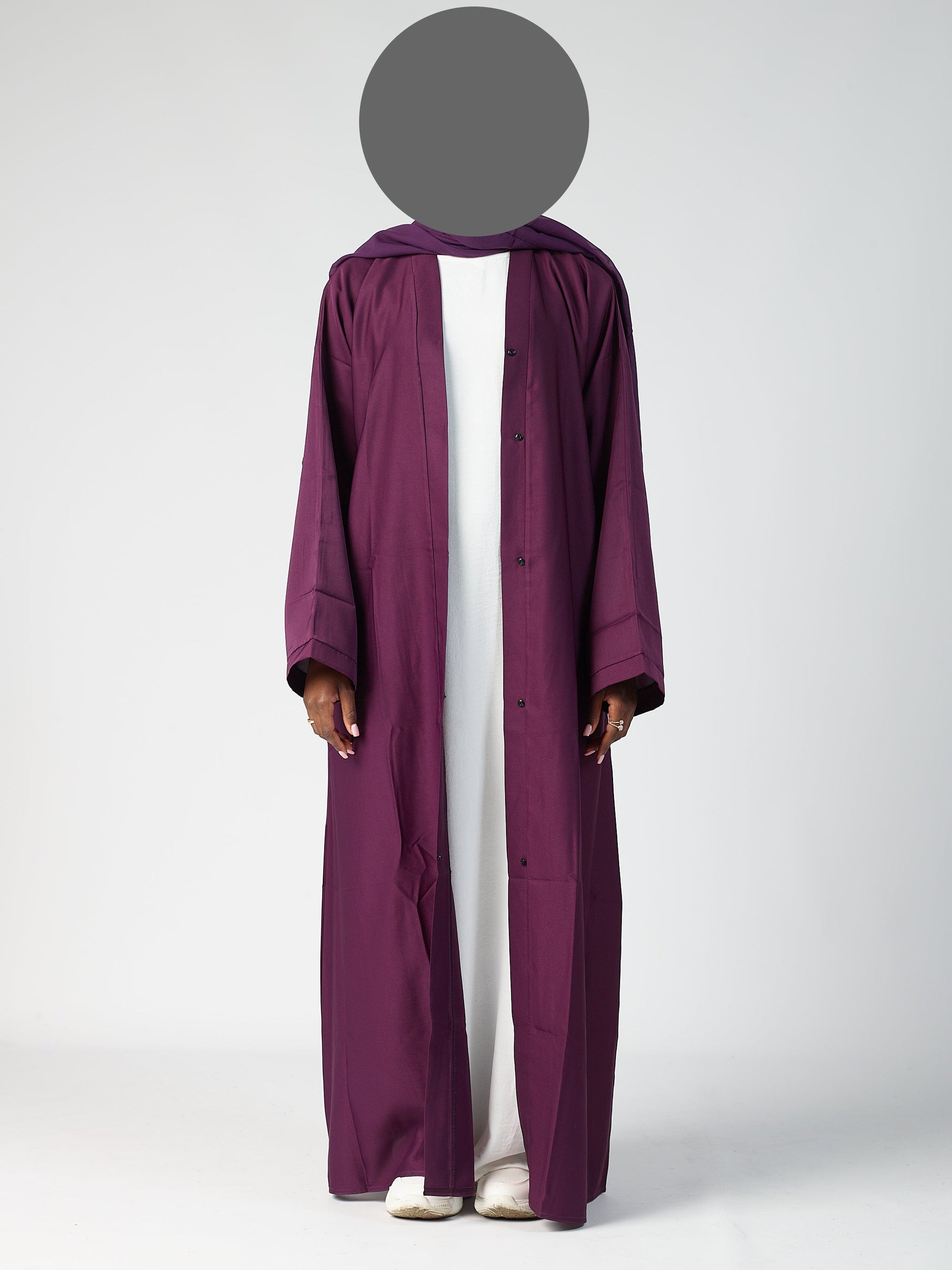 Open abaya - wide sleeve