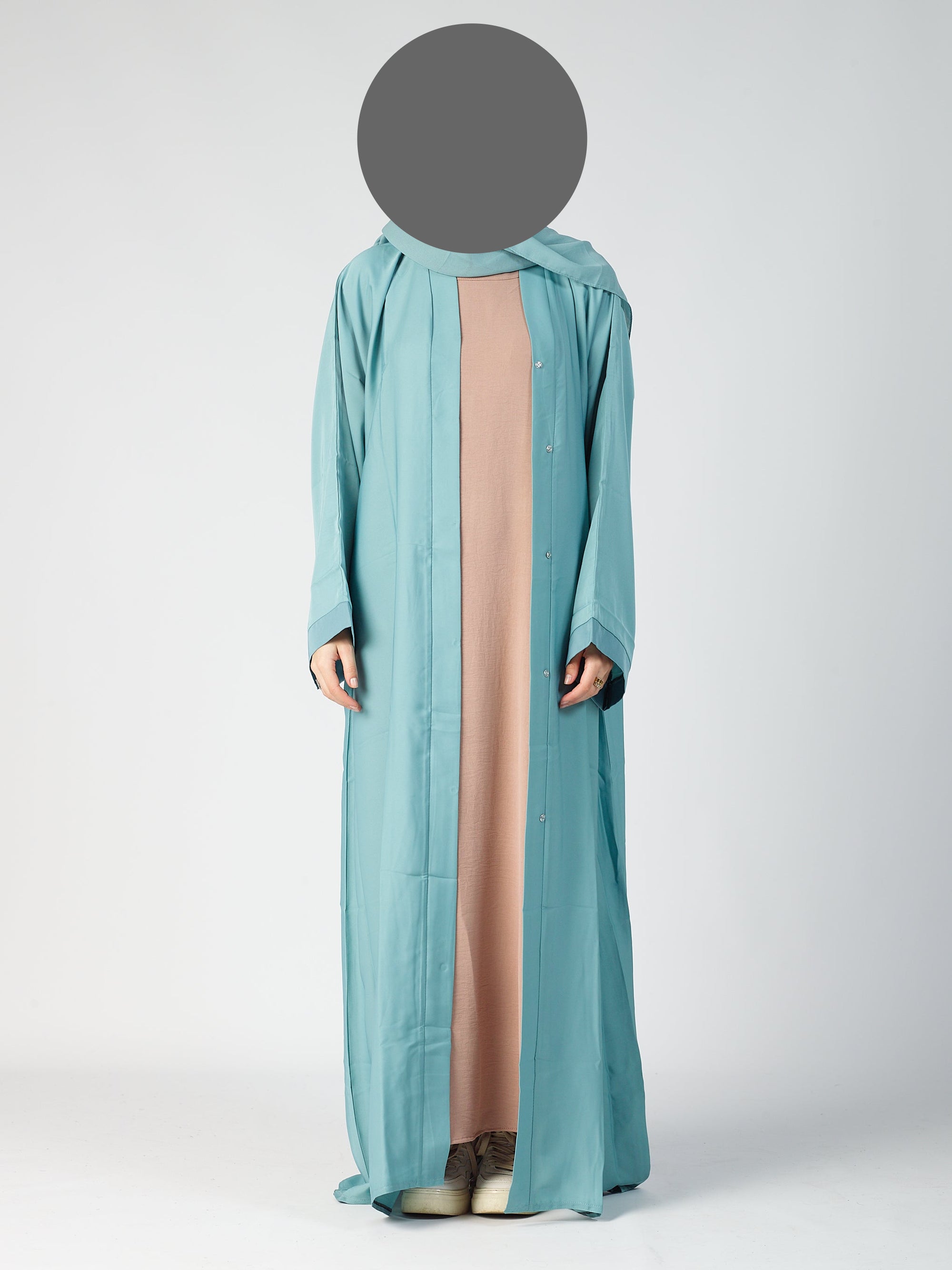 Open abaya - wide sleeve