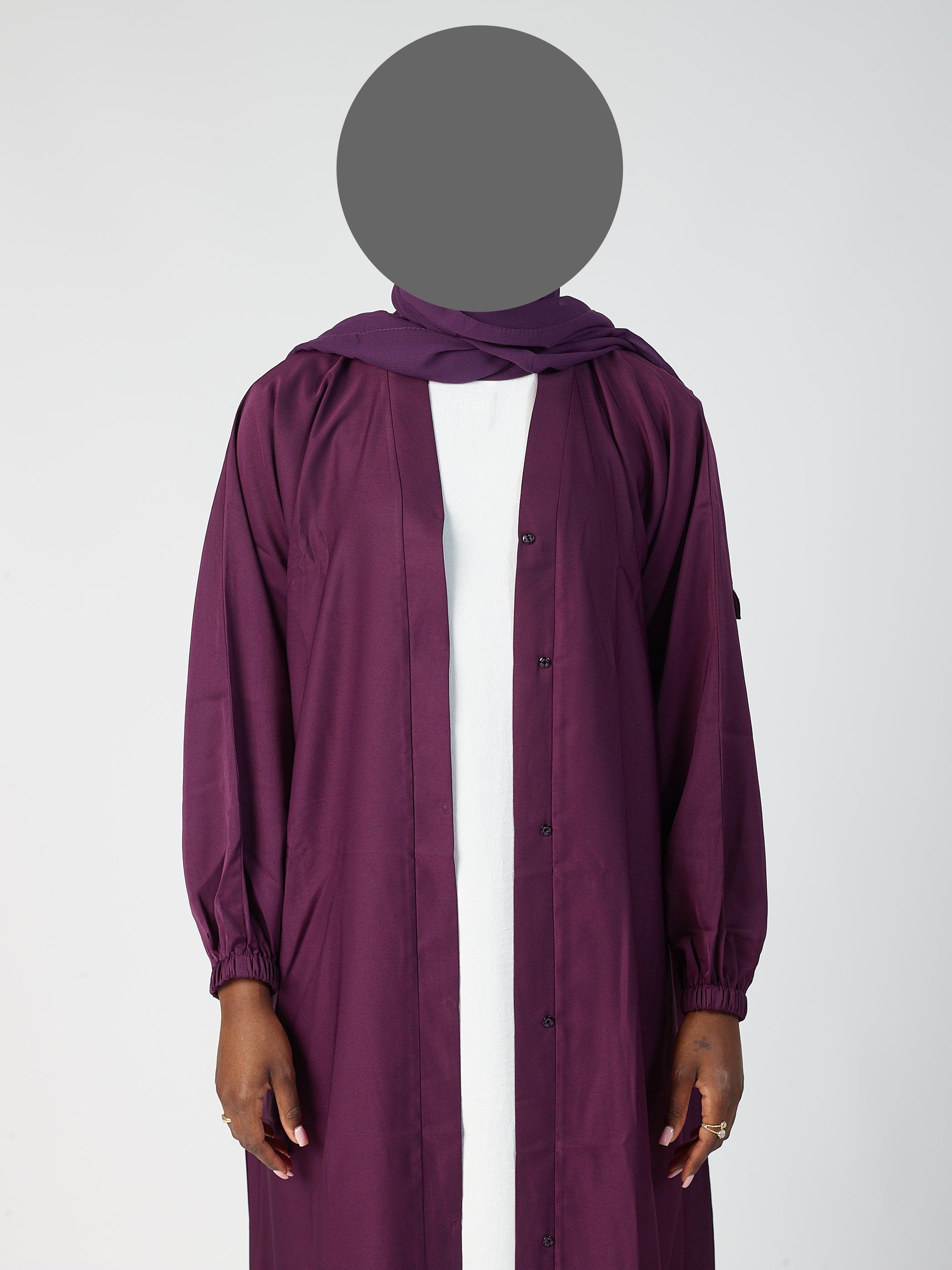 Open abaya - Cuff sleeve