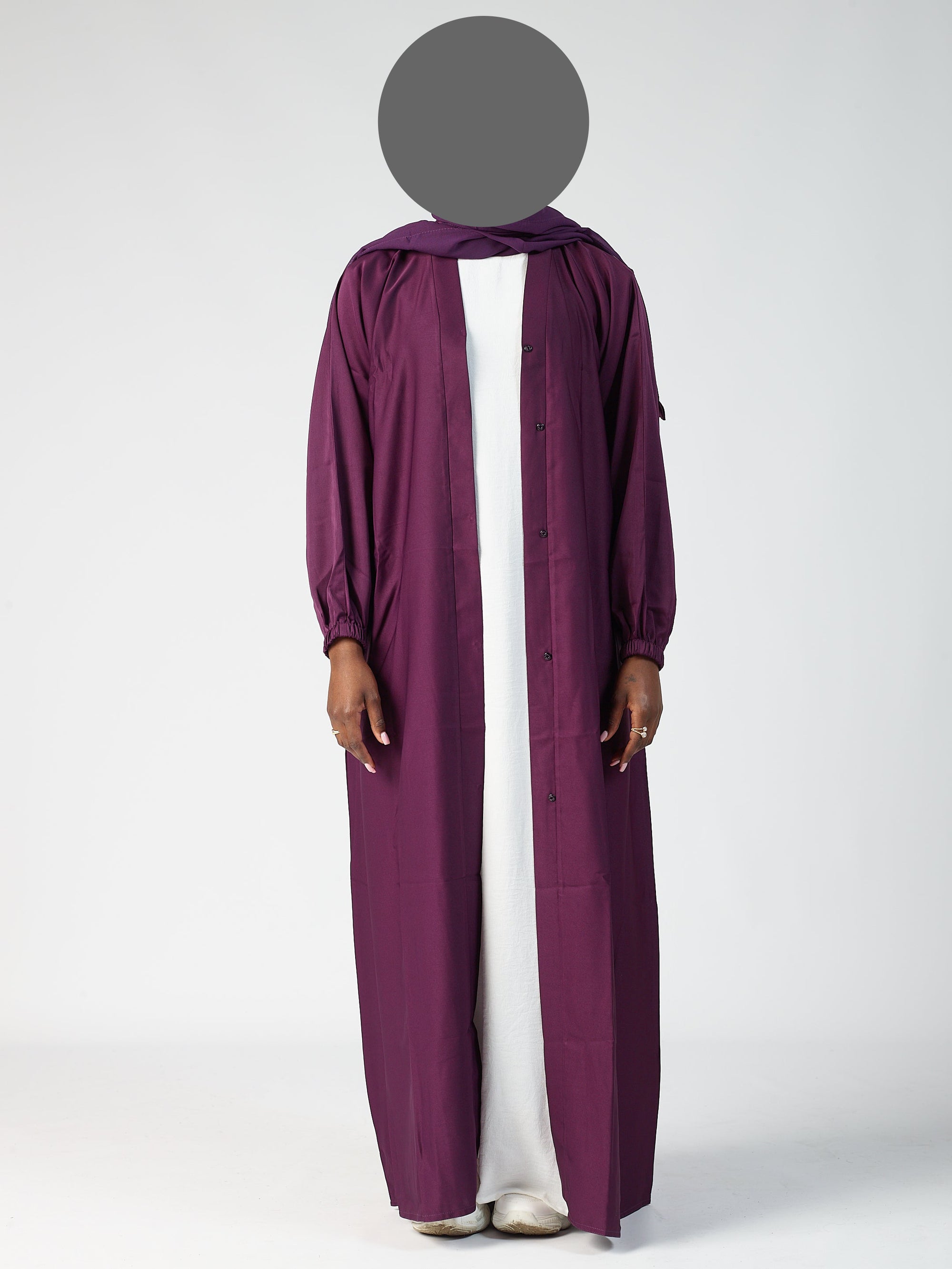 Open abaya - Cuff sleeve