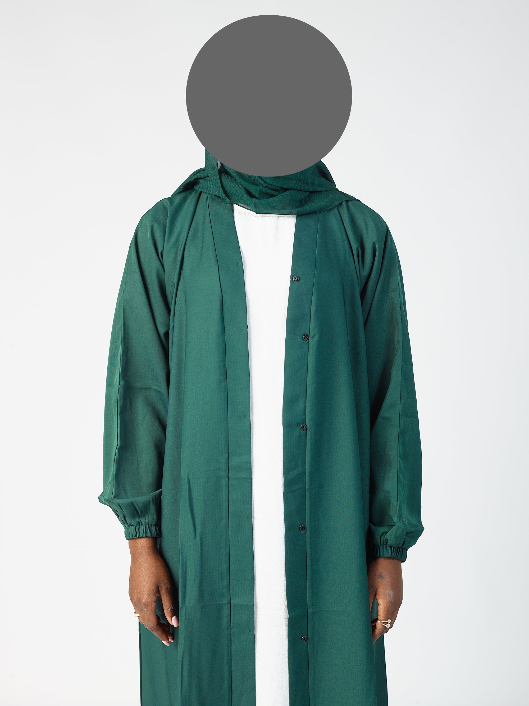 Open abaya - Cuff sleeve