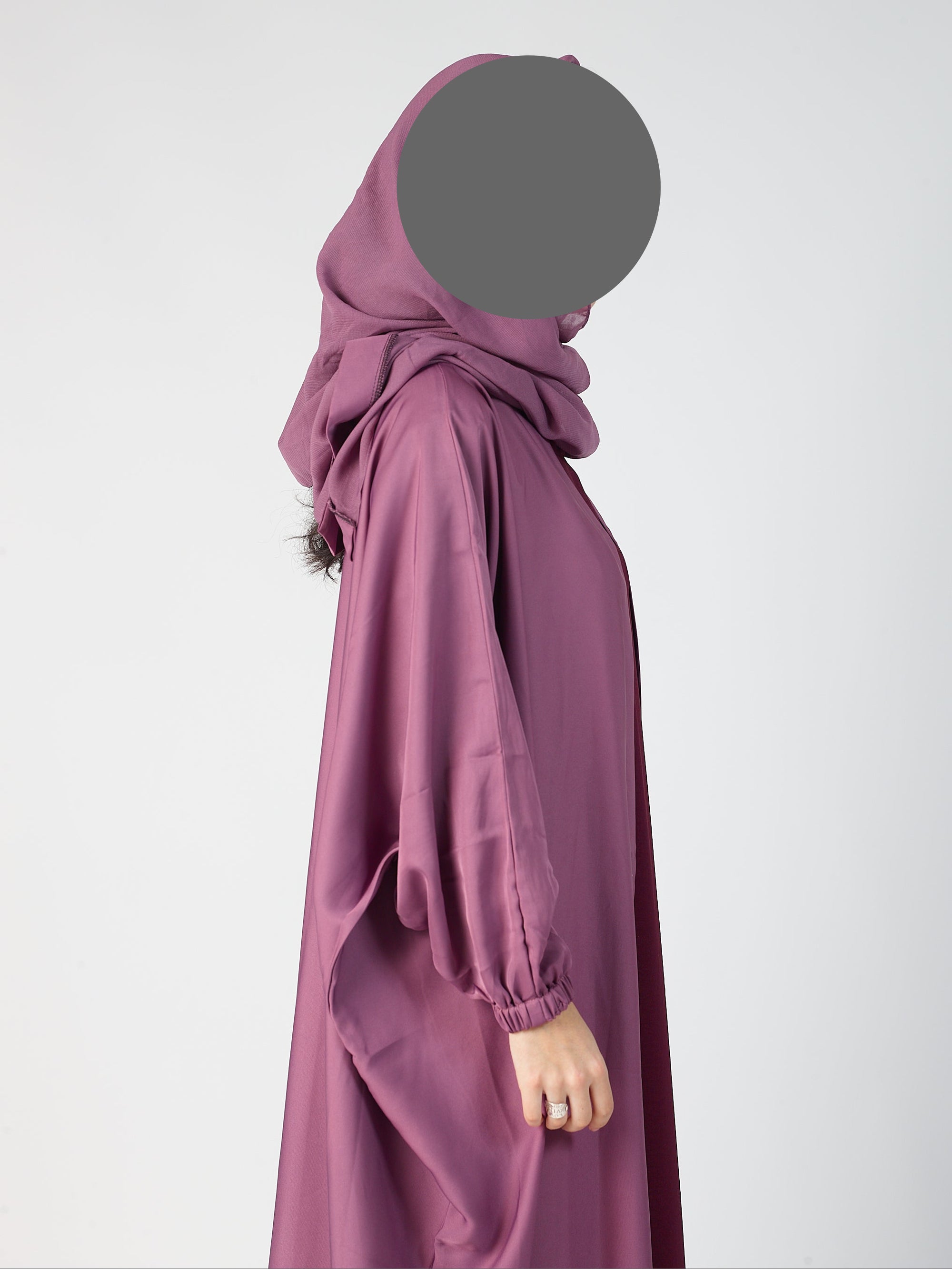 Batwing Open Abaya - Cuff sleeve