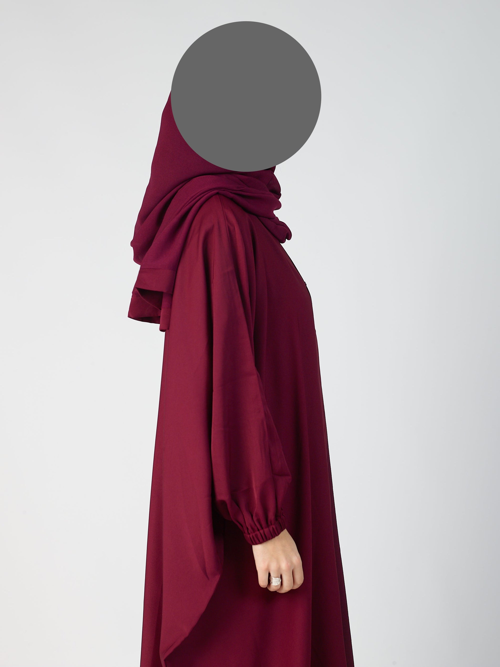 Batwing Open Abaya - Cuff sleeve
